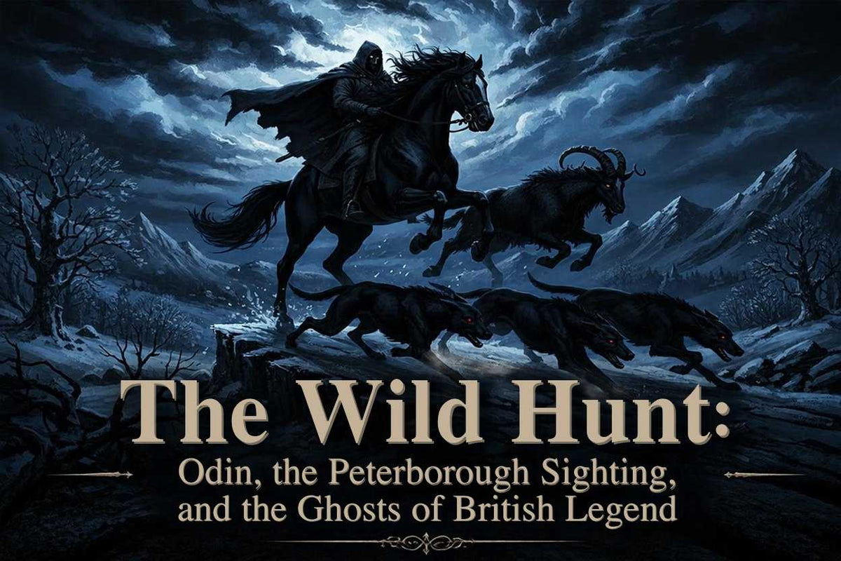 The Wild Hunt — Odin's spectral cavalcade rides through a storm-torn night sky | Norse mythology and Anglo-Saxon legend | The Shield Wall