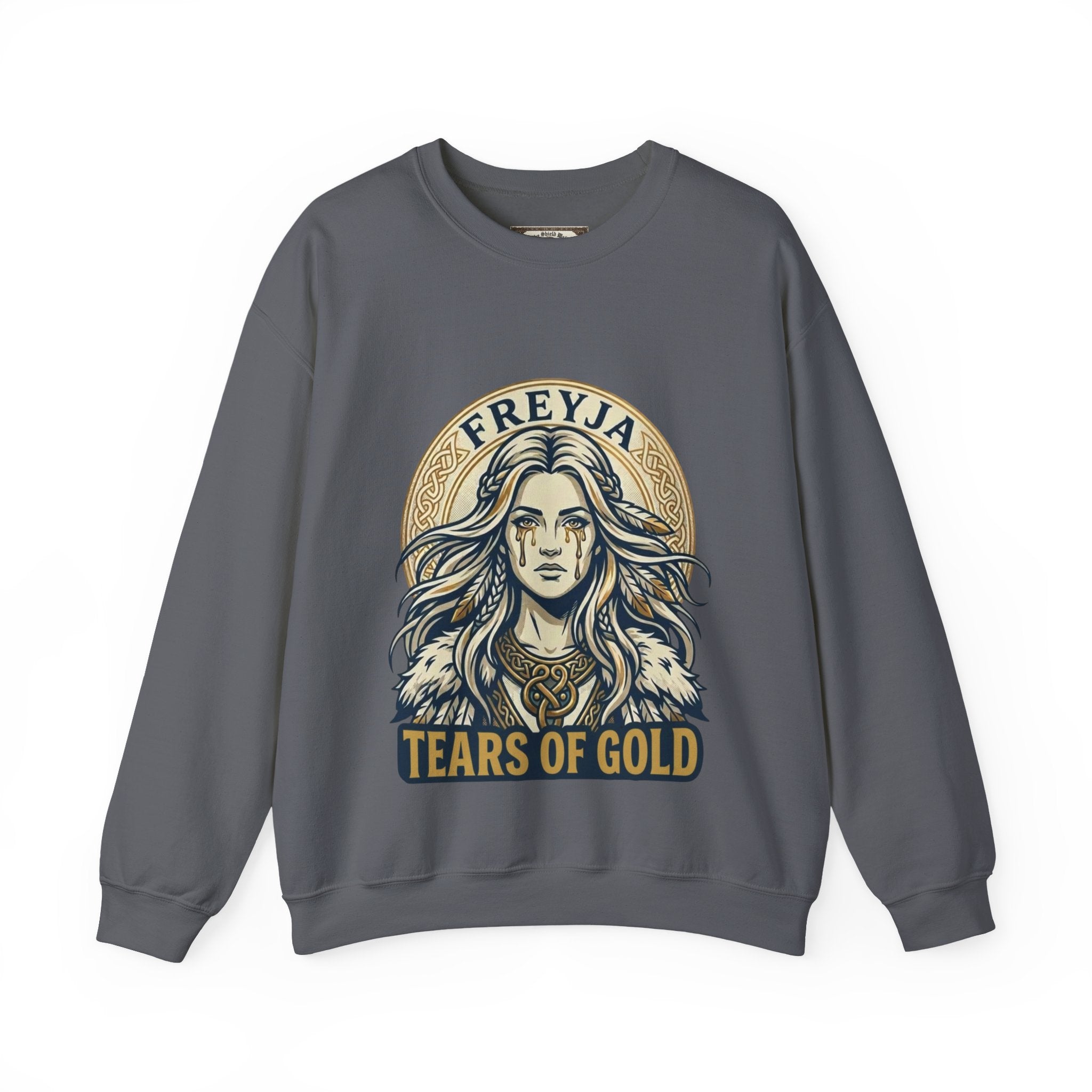 Freyja Tears of Gold Unisex Norse Goddess Sweatshirt – Adult Viking Mythology Top