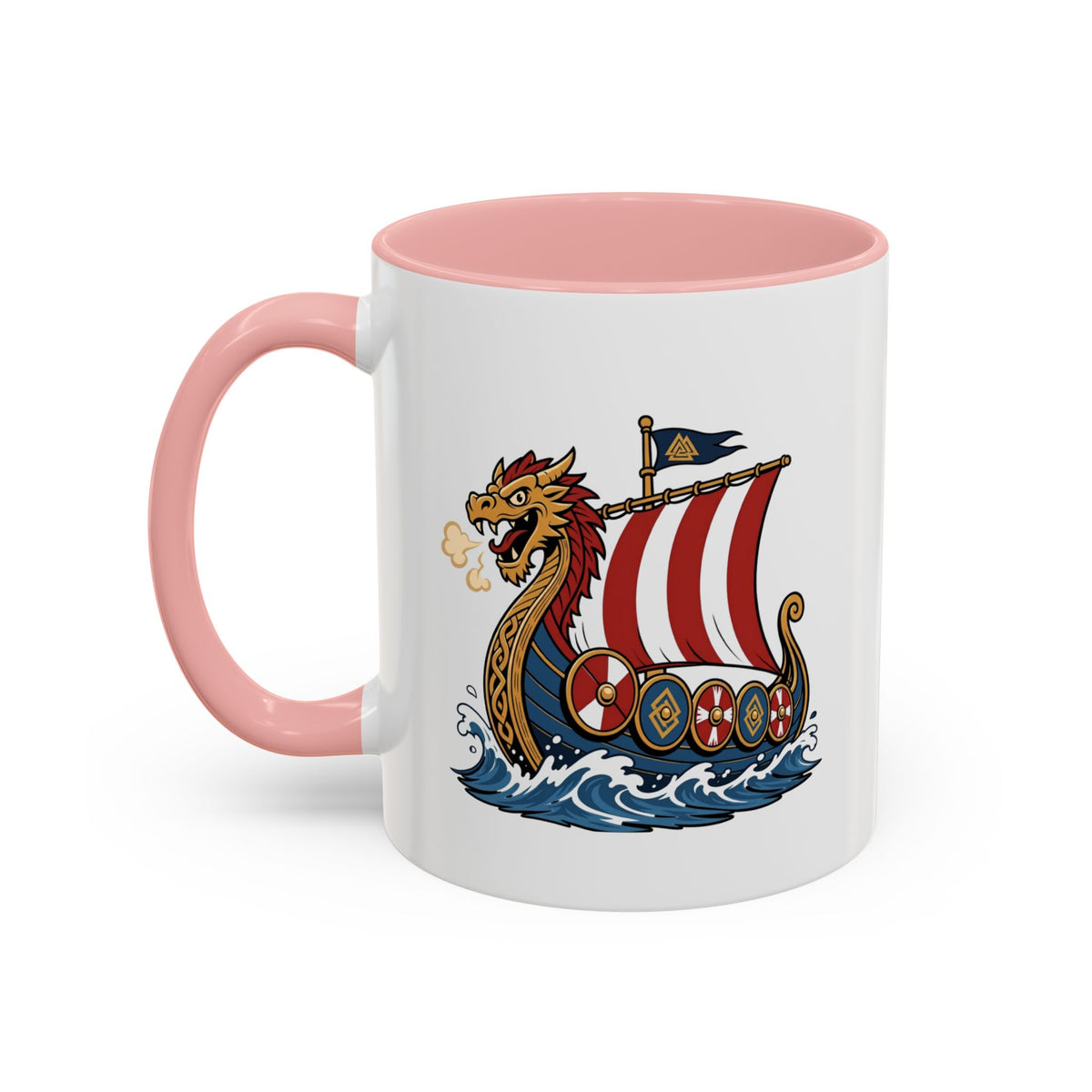 Dragonship Accent Mug — Caricature Viking Drakkar | Heritage Gift