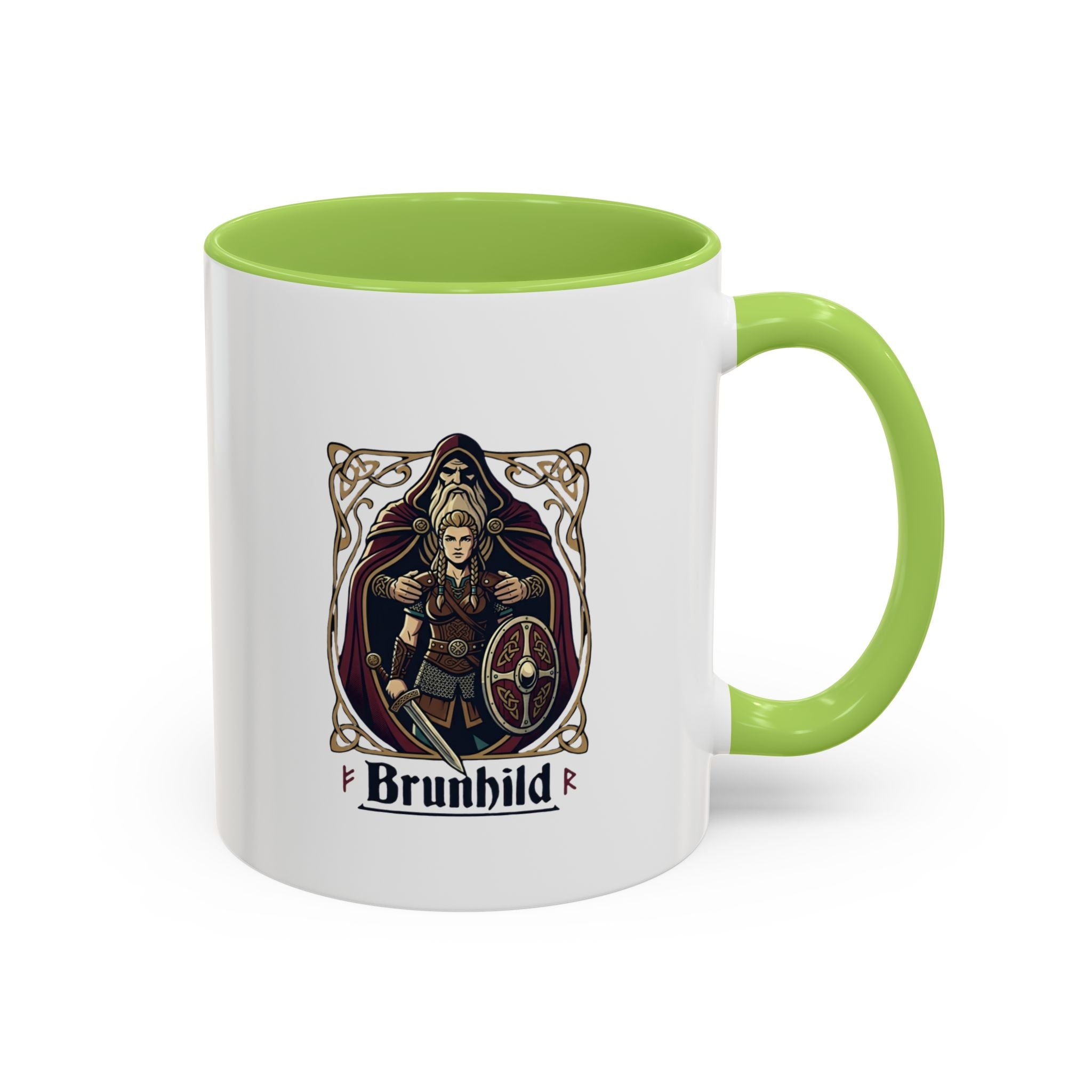 Brunhild Viking Shieldmaiden Coffee Mug | Norse Warrior Accent Mug – 11oz