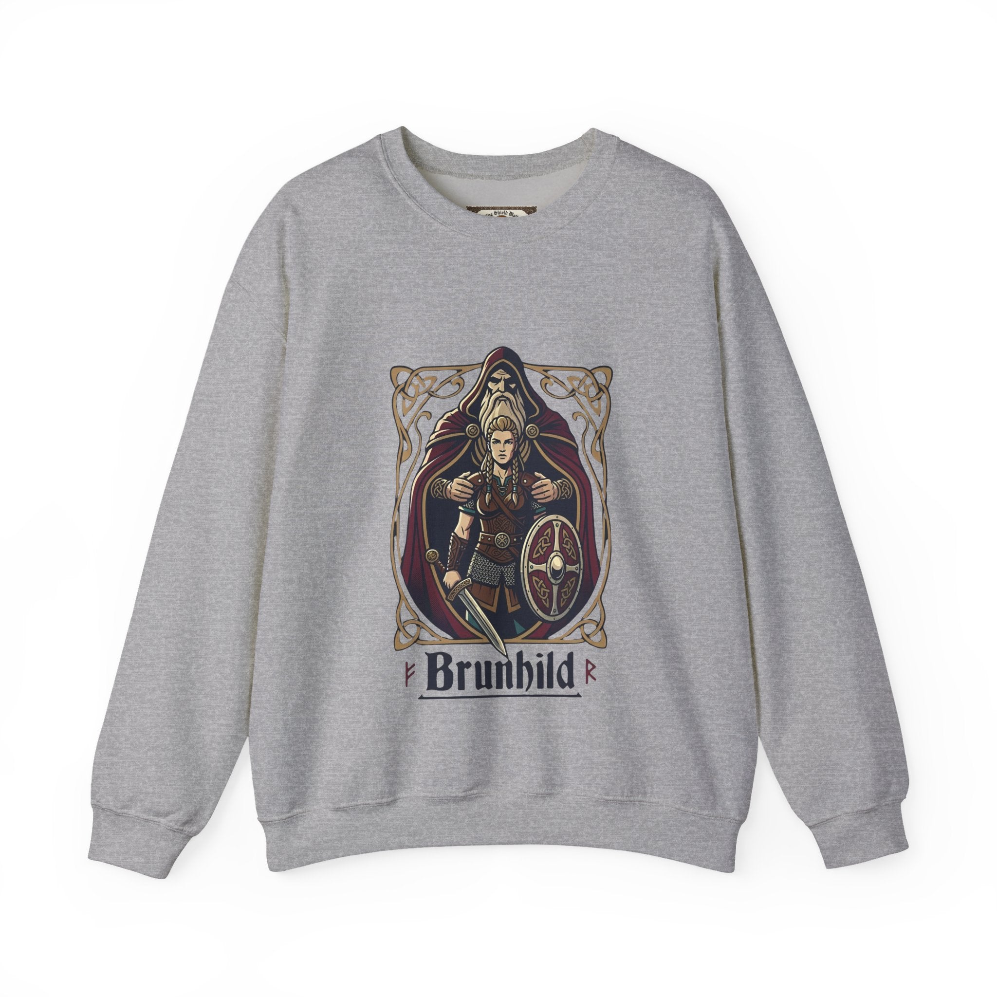 Brunhild Shield Maiden Sweatshirt | Unisex Adult Norse Mythology Top