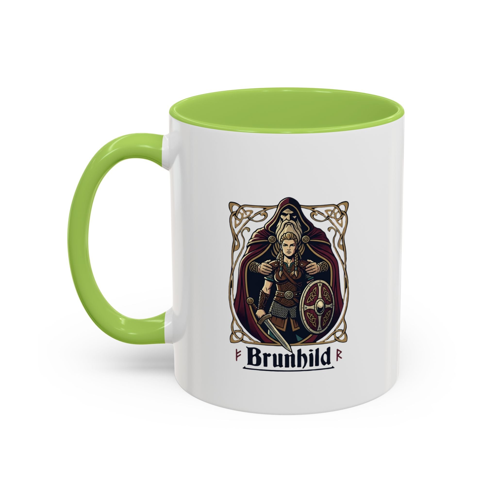 Brunhild Viking Shieldmaiden Coffee Mug | Norse Warrior Accent Mug – 11oz