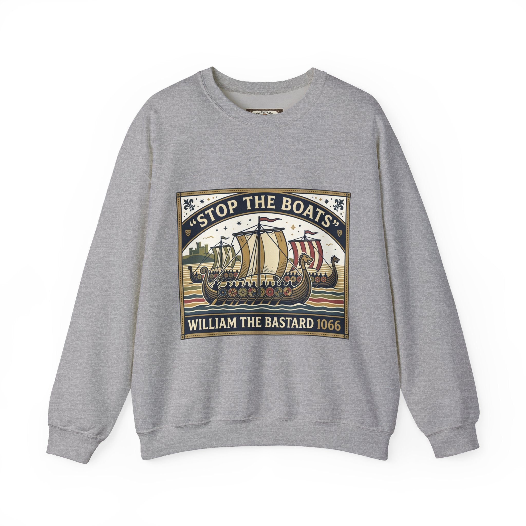 Stop the Boats — The Norman Conquest 1066 Crewneck Sweatshirt