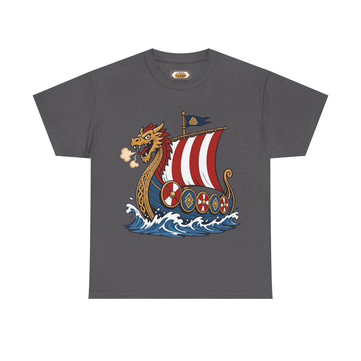 Dragonship T-Shirt — Caricature Viking Drakkar | Heritage Clothing