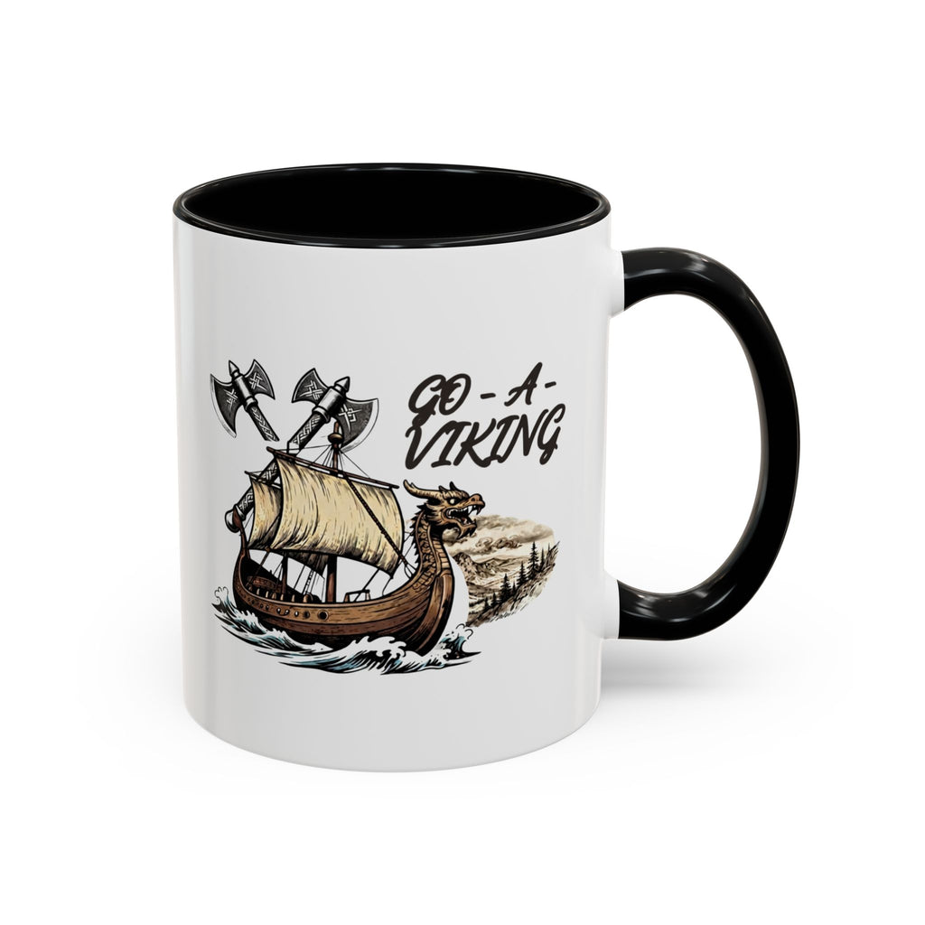 Go A Viking Longship Mug — Norse Heritage Accent Ceramic Coffee Mug 11oz | Heritage Clothing
