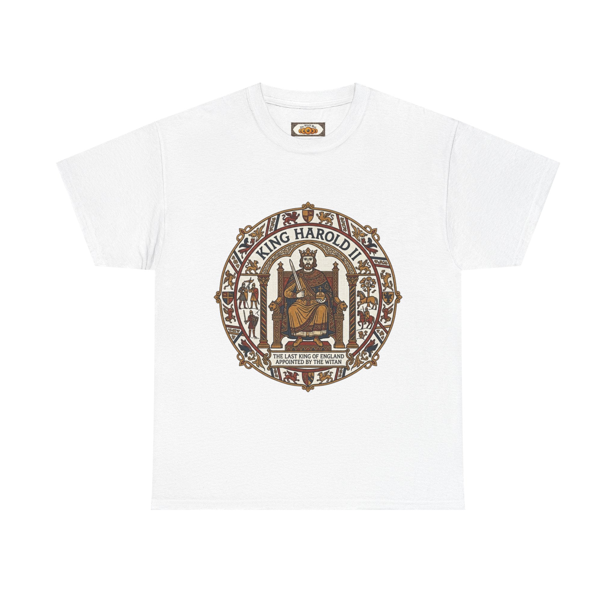 King Harold II T-Shirt | Unisex Adults Viking Anglo-Saxon History Tee | Battle of Hastings 1066