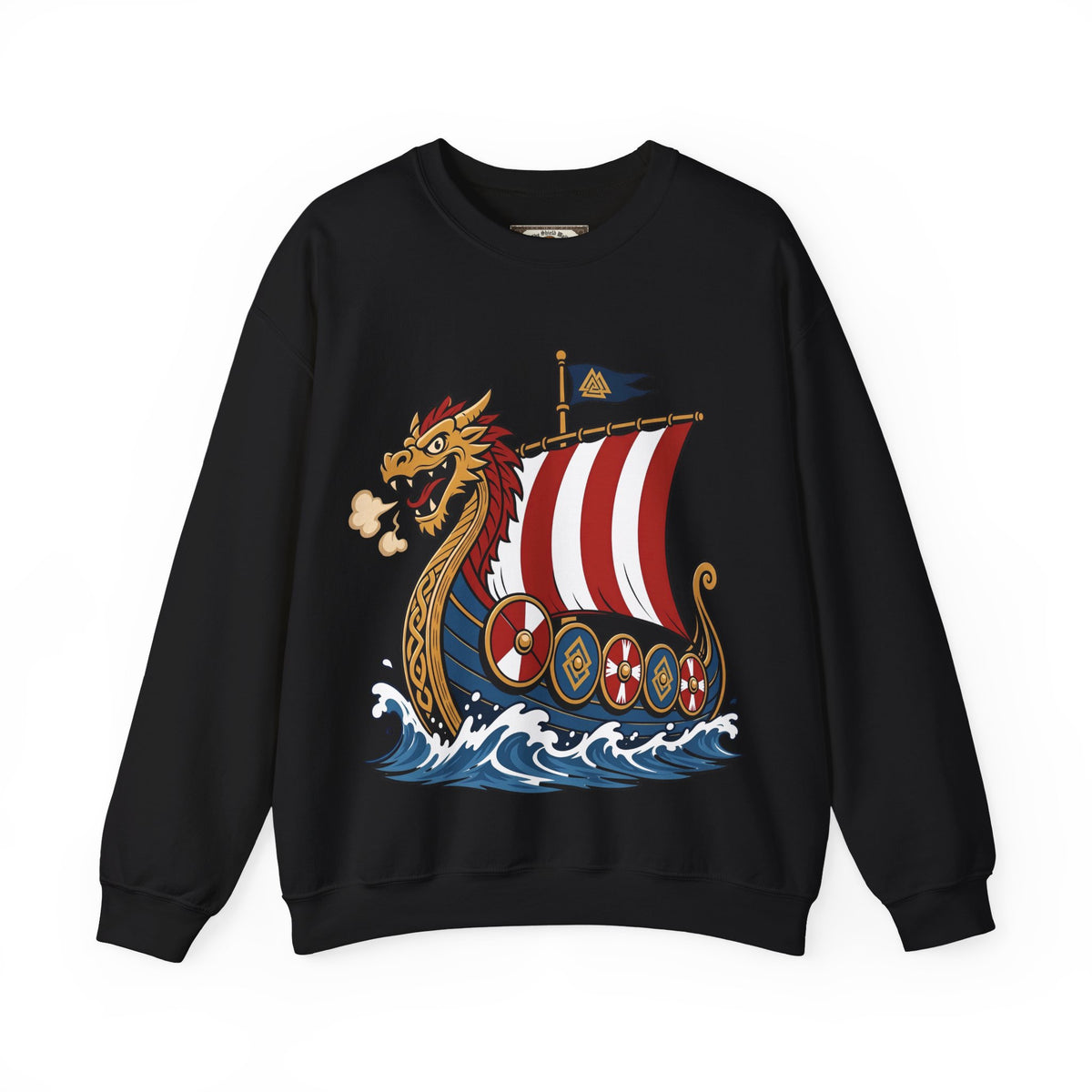 Dragonship Sweatshirt — Caricature Viking Drakkar | Heritage Clothing
