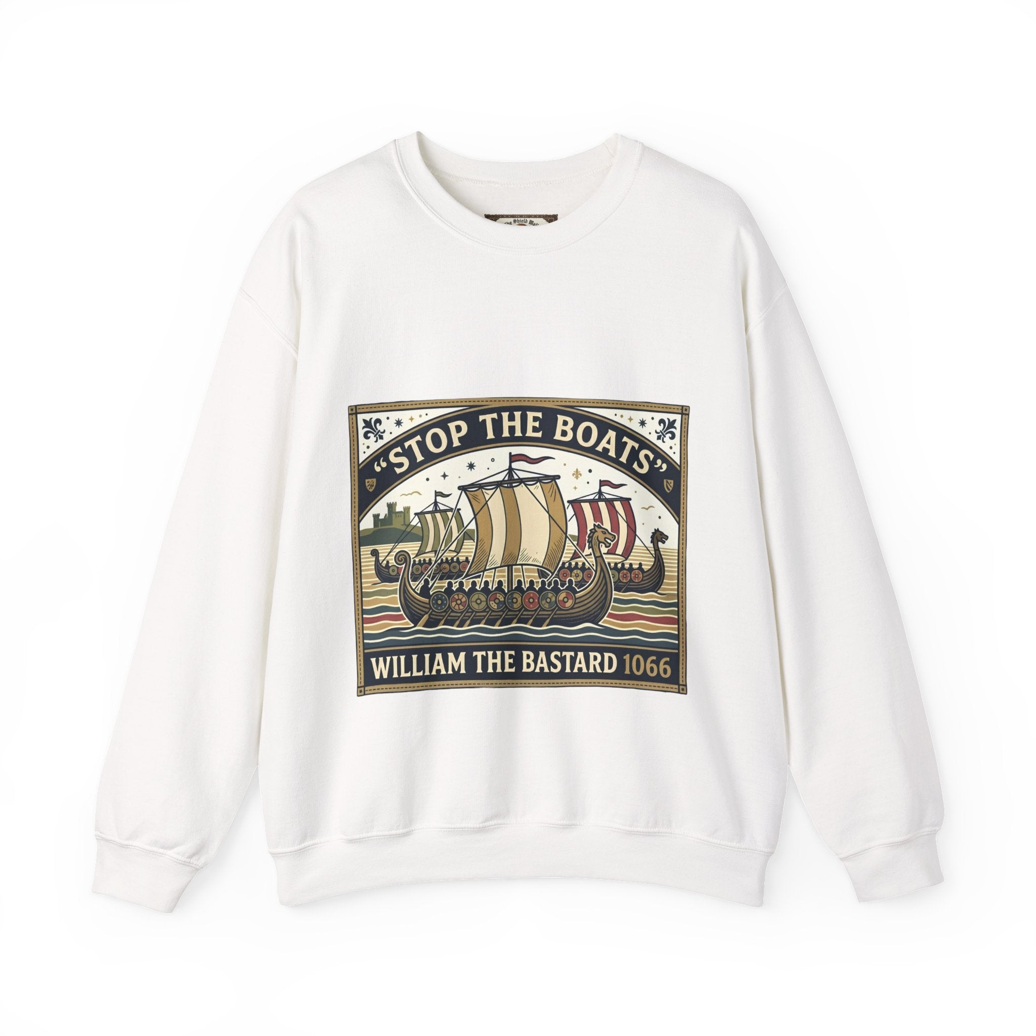 "Stop the Boats" Norman Conquest 1066 Crewneck Sweatshirt | English History