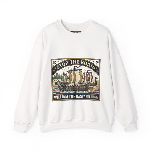 "Stop the Boats" Norman Conquest 1066 Crewneck Sweatshirt | English History