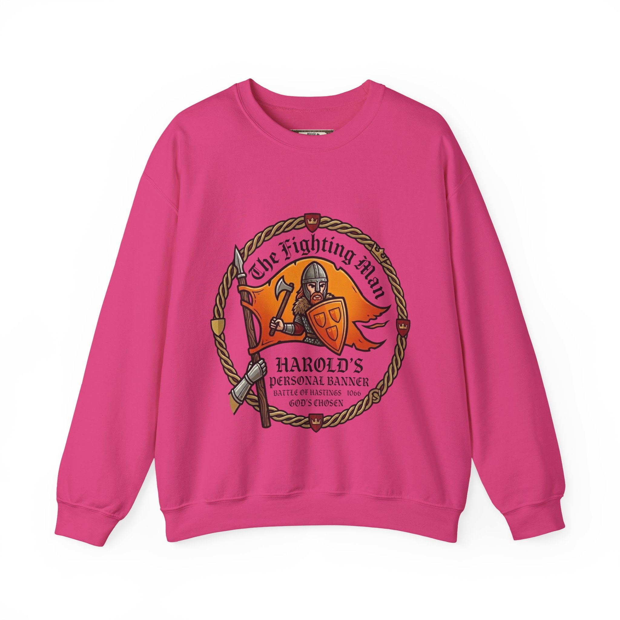 King Harold II 'The Fighting Man' Unisex Crewneck Sweatshirt — Battle of Hastings 1066 Anglo-Saxon Heritage