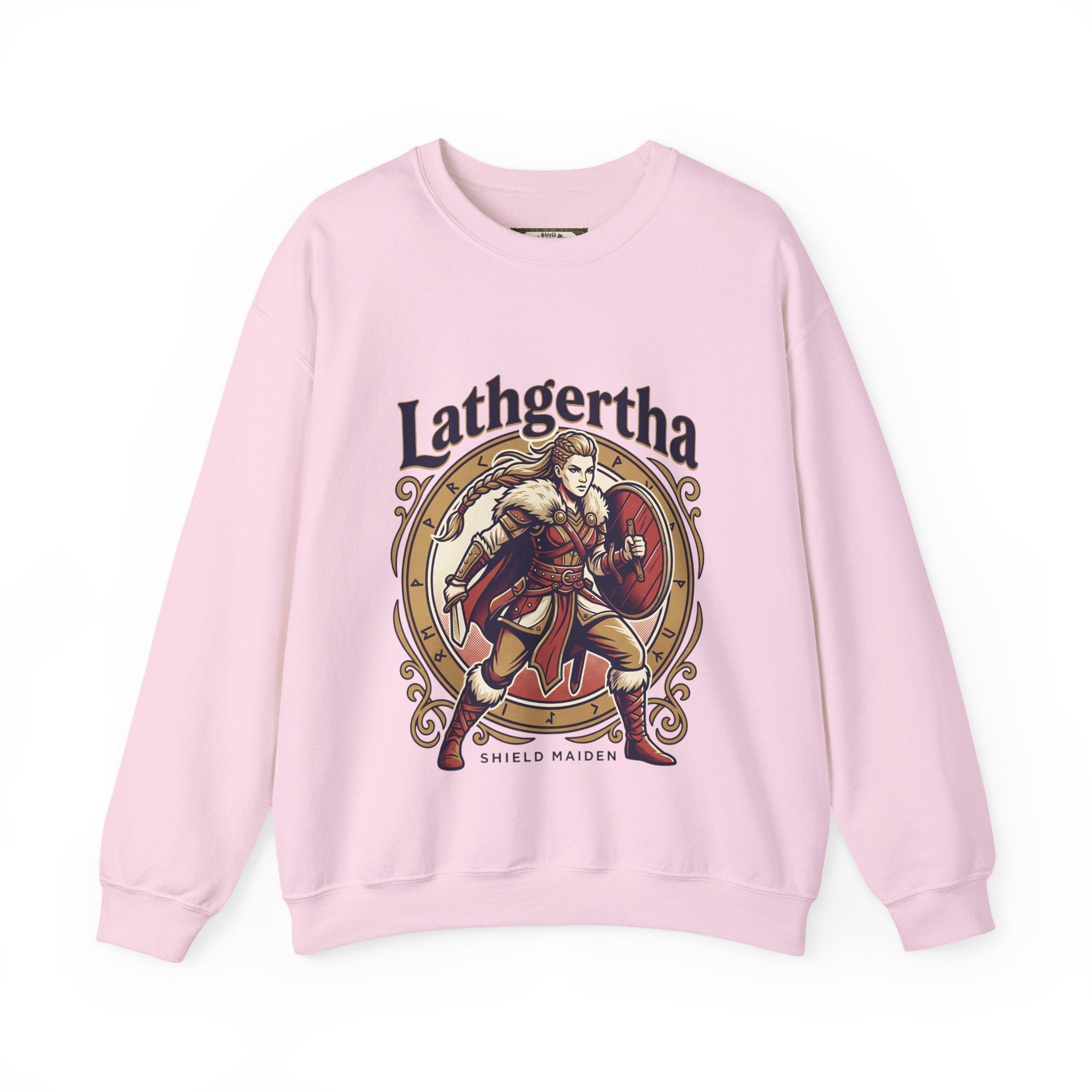 Viking Lathgertha Shield Maiden Sweatshirt | Unisex Adult Norse Crewneck