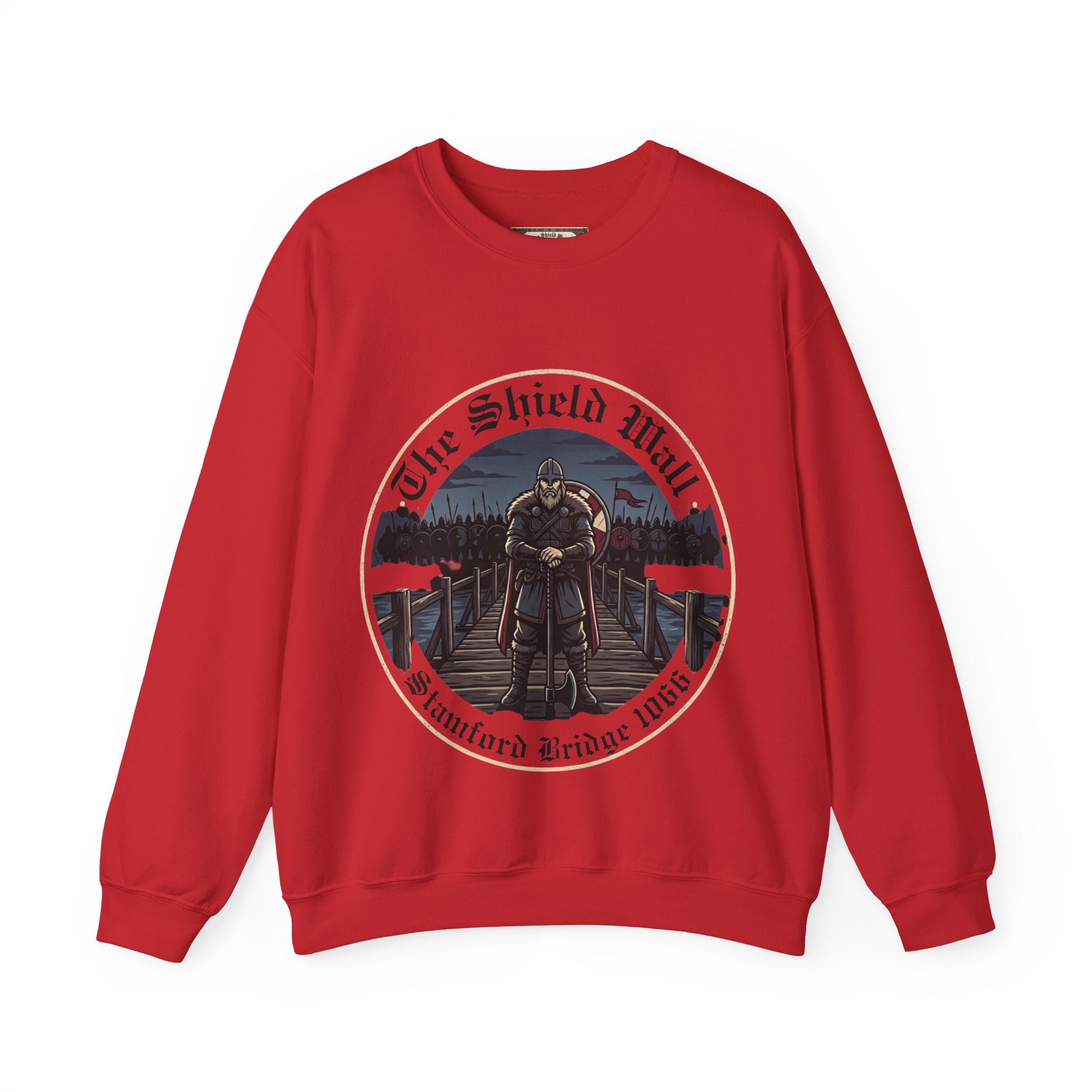 Viking Shield Wall Crewneck Sweatshirt | Unisex Adults | Stamford Bridge 1066