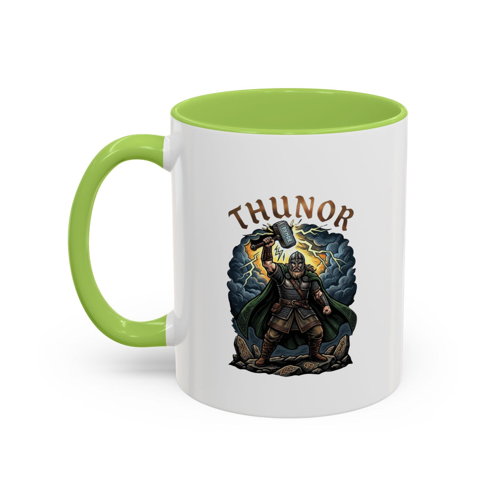 Thunor Hammer Coffee Mug — Anglo-Saxon God of Thunder | 11oz Accent Mug