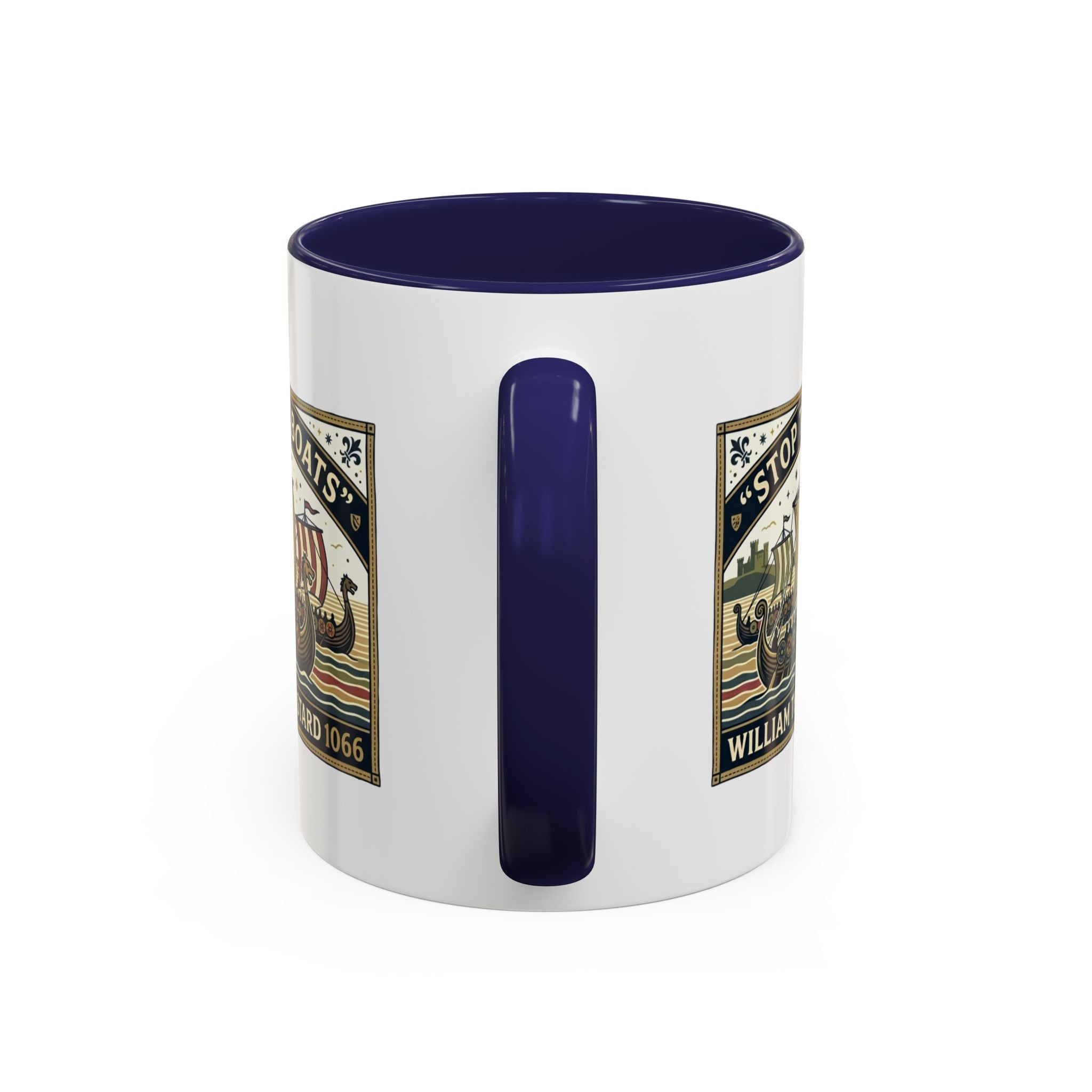 "Stop the Boats" Norman Protest Accent Coffee Mug — William the Bastard 1066 — 11oz