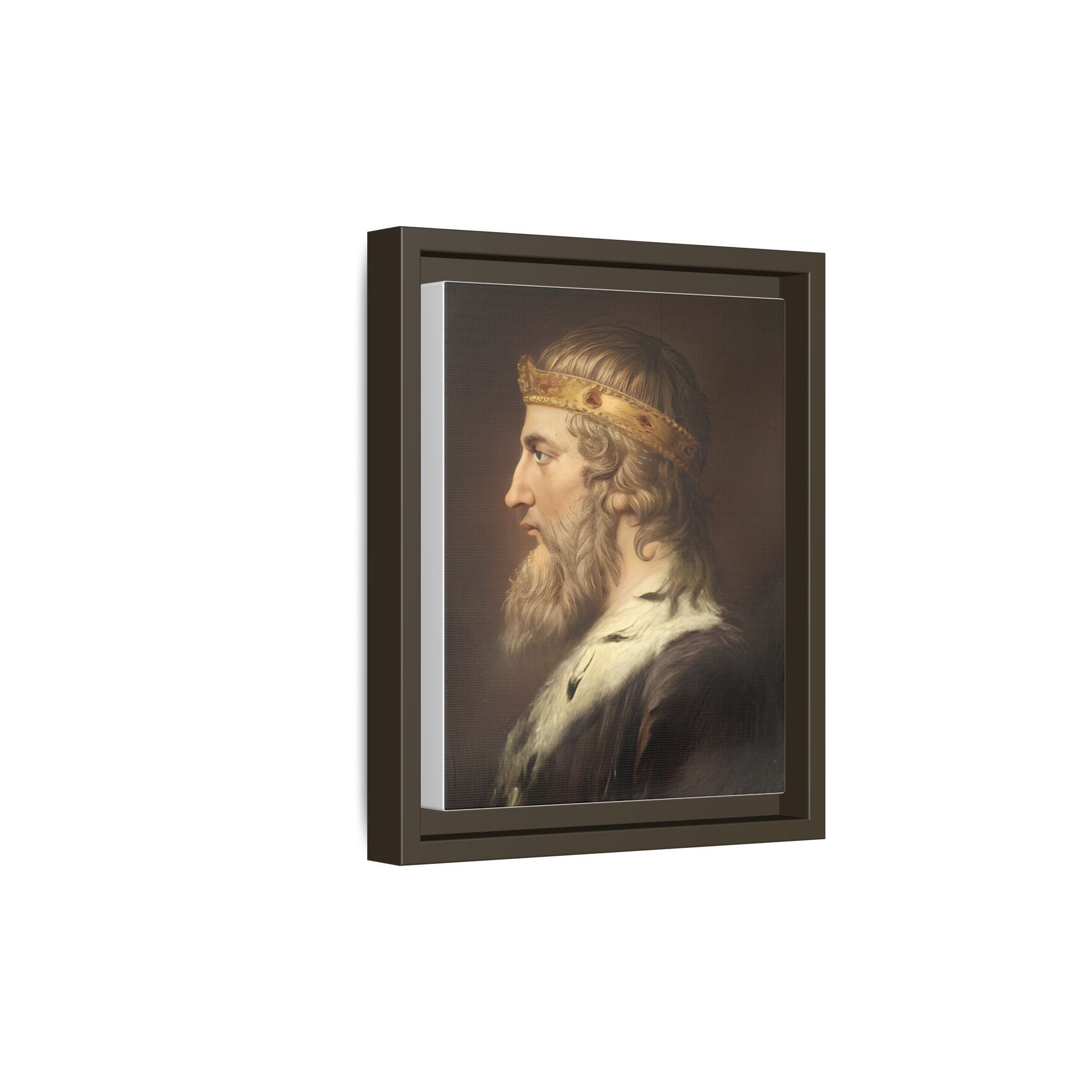 Alfred the Great Framed Canvas Print | 8×10" Matte Portrait Wall Art