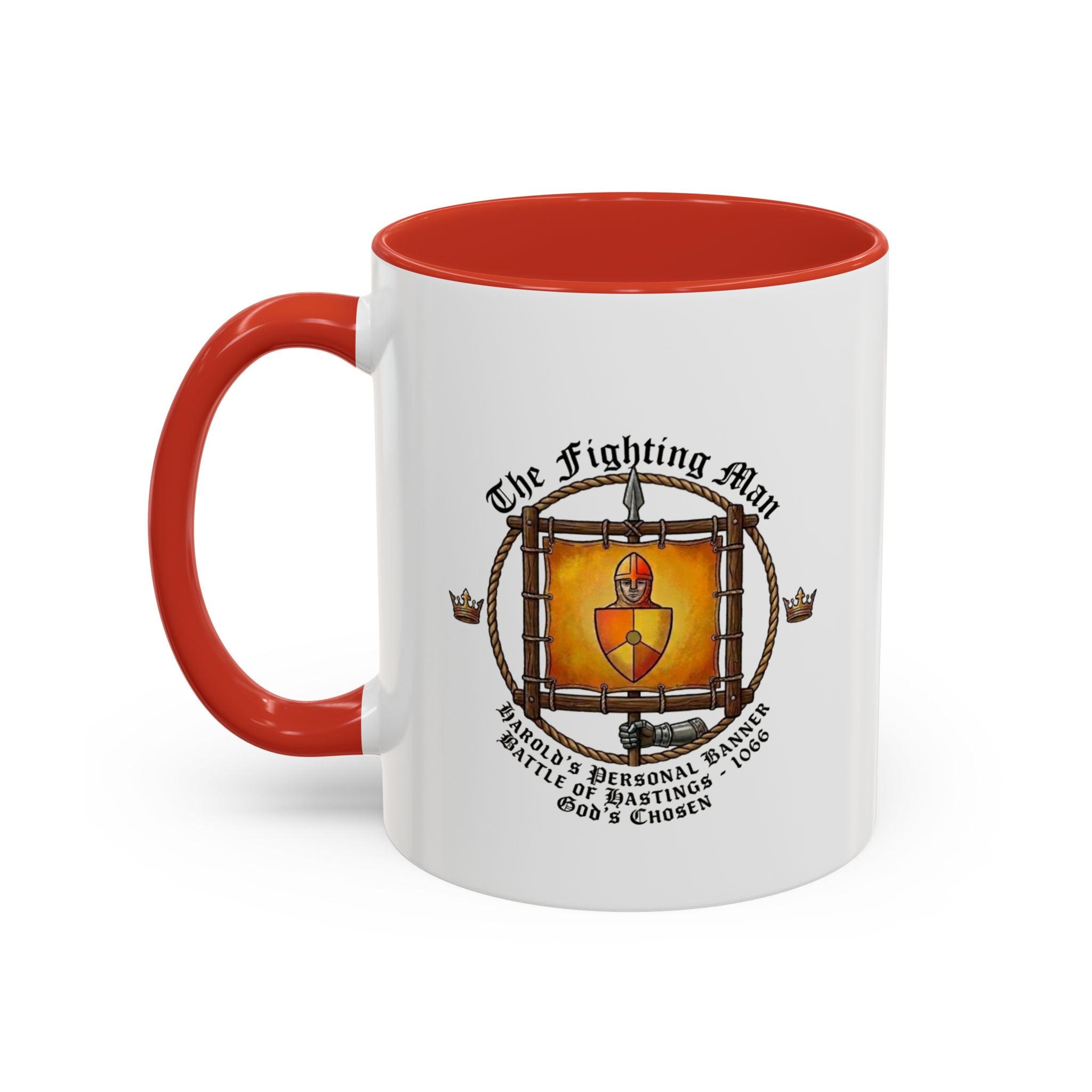 King Harold 'God's Chosen' Fighting Man Banner Coffee Mug | 1066 Battle of Hastings – 11oz