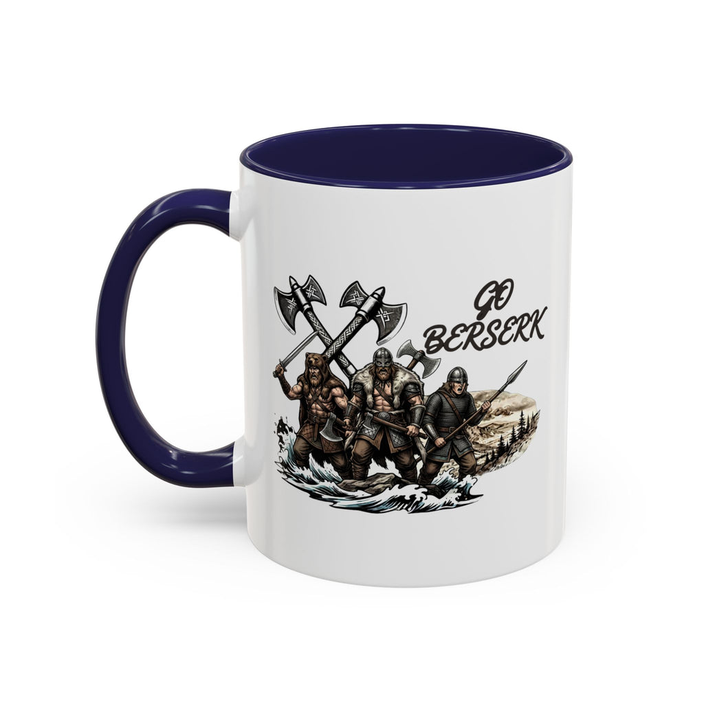 Go Berserk Mug — Three Viking Berserkers Norse Heritage Accent Ceramic Mug 11oz | Heritage Clothing
