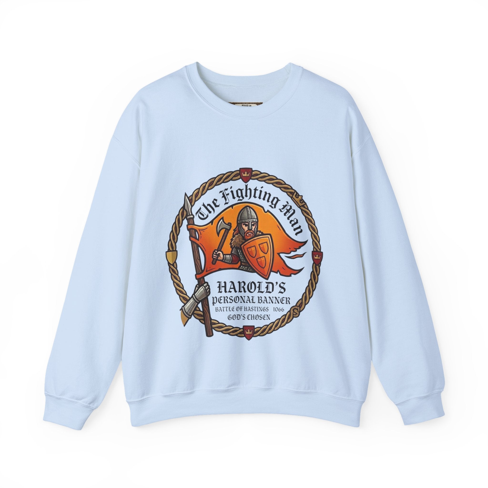King Harold II 'The Fighting Man' Unisex Crewneck Sweatshirt — Battle of Hastings 1066 Anglo-Saxon Heritage