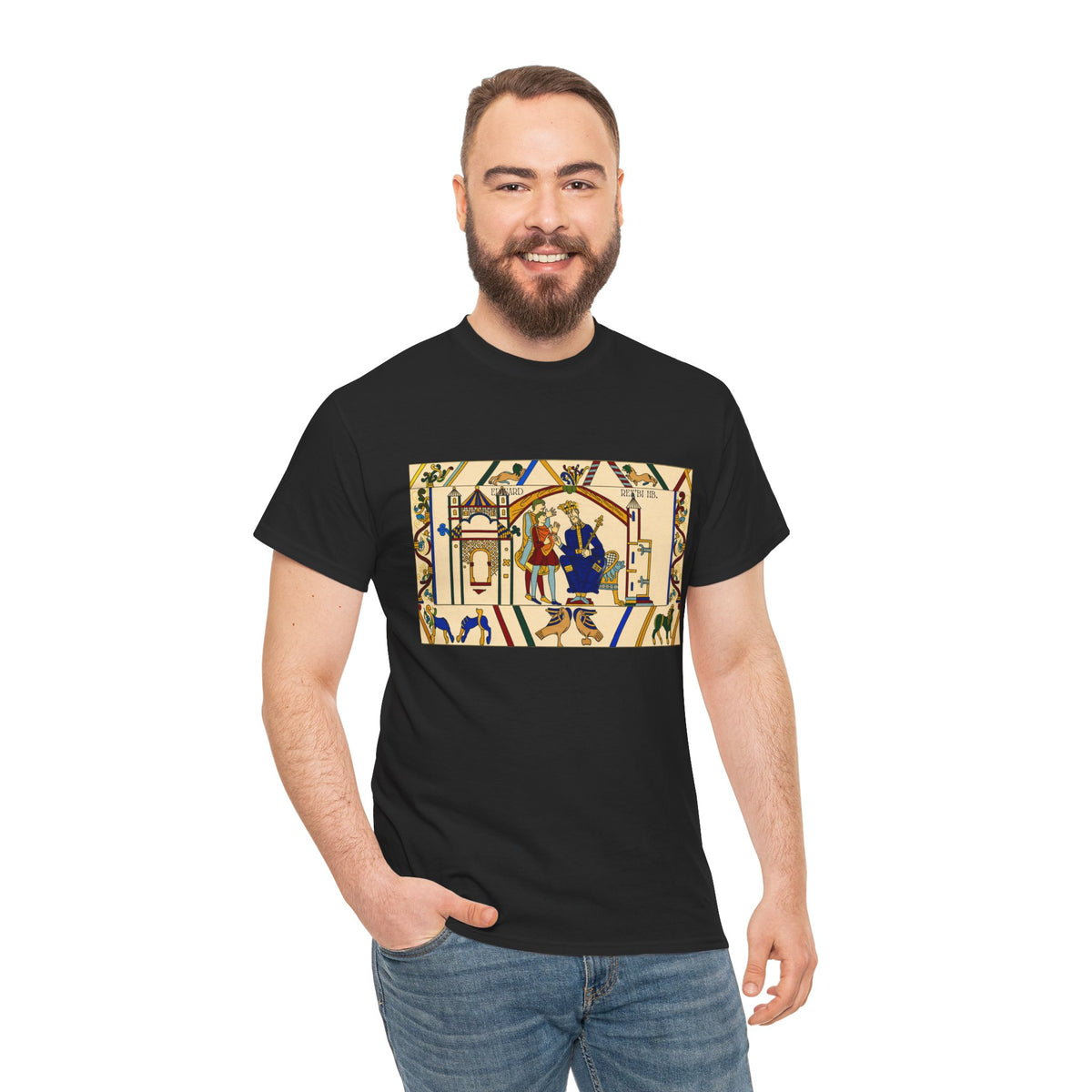 King Edward the Confessor — Bayeux Tapestry Heritage T-Shirt | Heritage Clothing