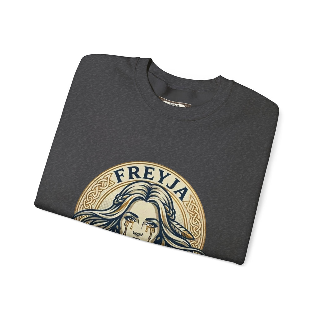 Freyja Tears of Gold Unisex Norse Goddess Sweatshirt – Adult Viking Mythology Top
