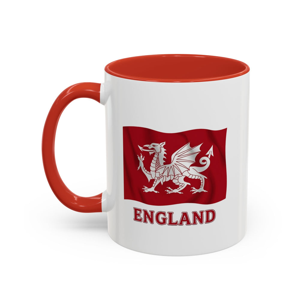 Saxon White Dragon Coffee Mug | England Heritage Ceramic Mug 11oz