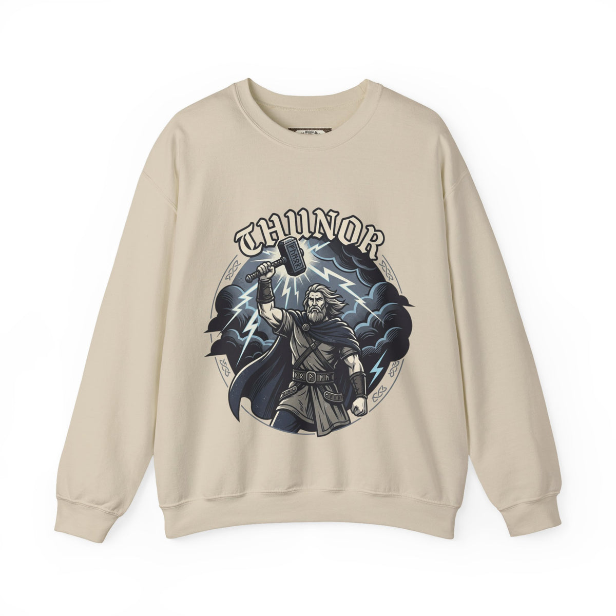 Storm Crown Sweatshirt — Thunor Anglo-Saxon God of Thunder | Heritage Clothing
