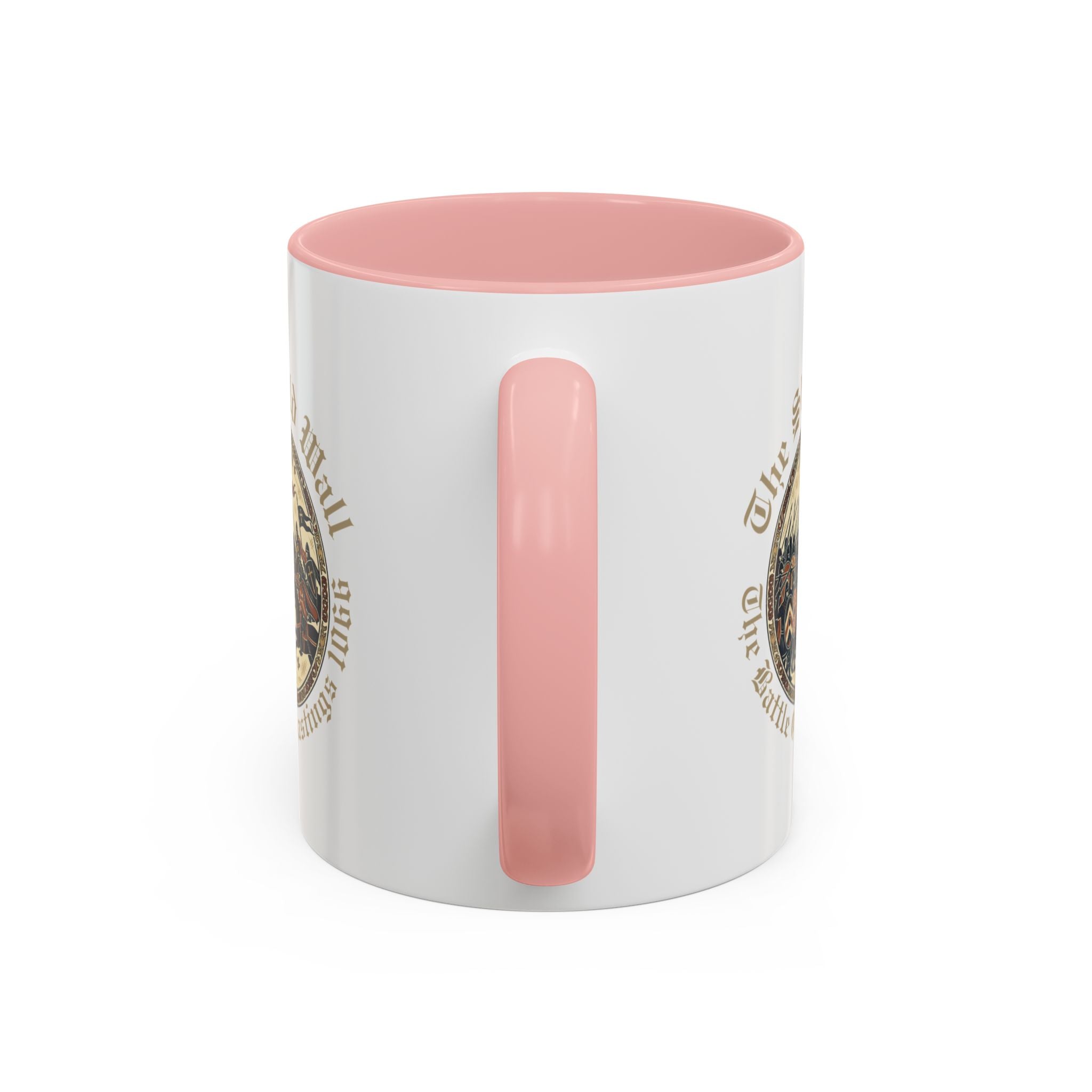 Shield Wall Accent Mug — The Battle of Hastings 1066 (Bayeux Tapestry Style)