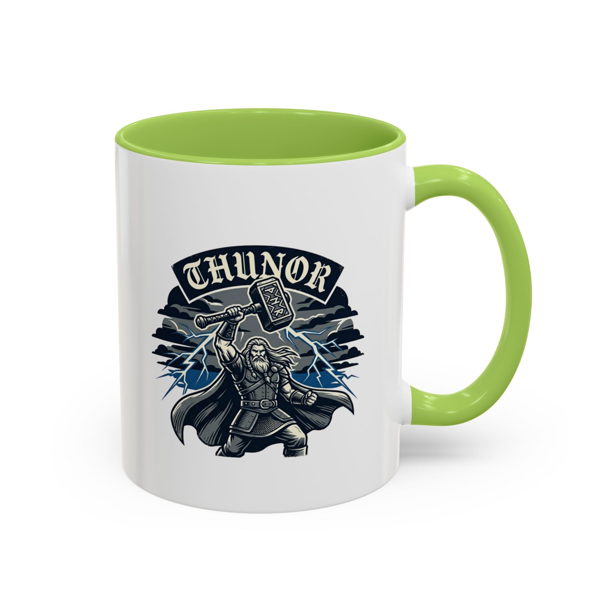 Thunor — Anglo-Saxon Thunder God 11oz Accent Mug | Norse History Gift