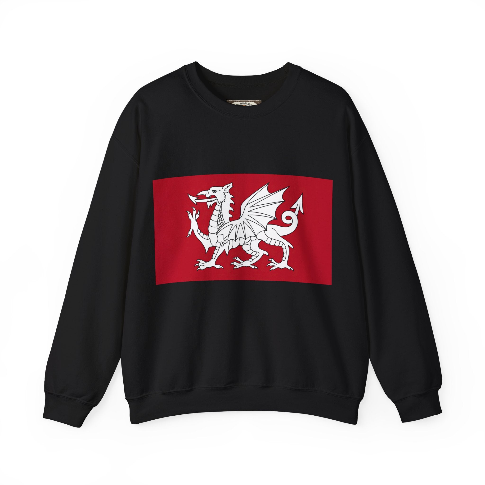 Wessex White Dragon Crewneck Sweatshirt — Anglo-Saxon England Emblem | Heritage Clothing