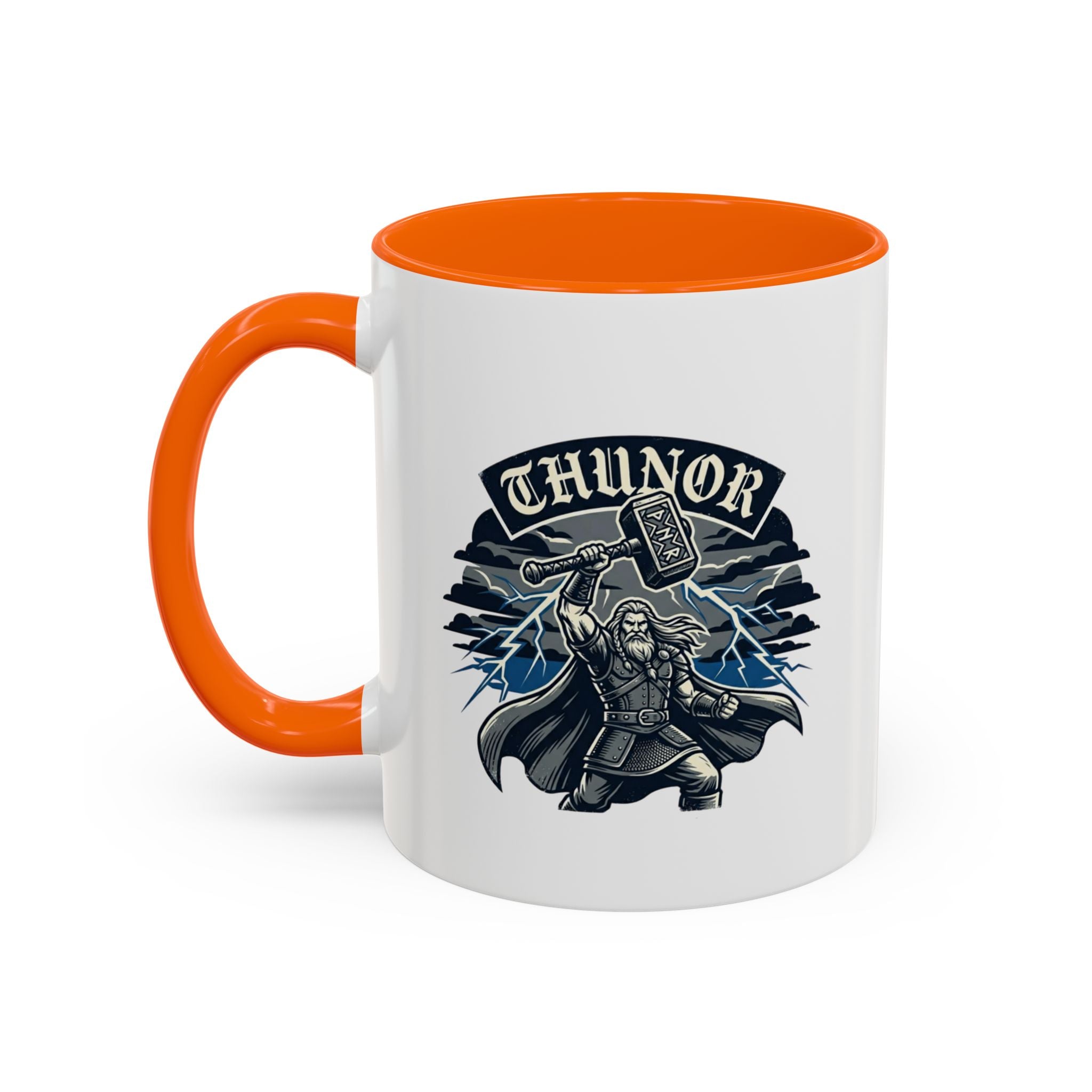 Thunor — Anglo-Saxon Thunder God 11oz Accent Mug | Norse History Gift