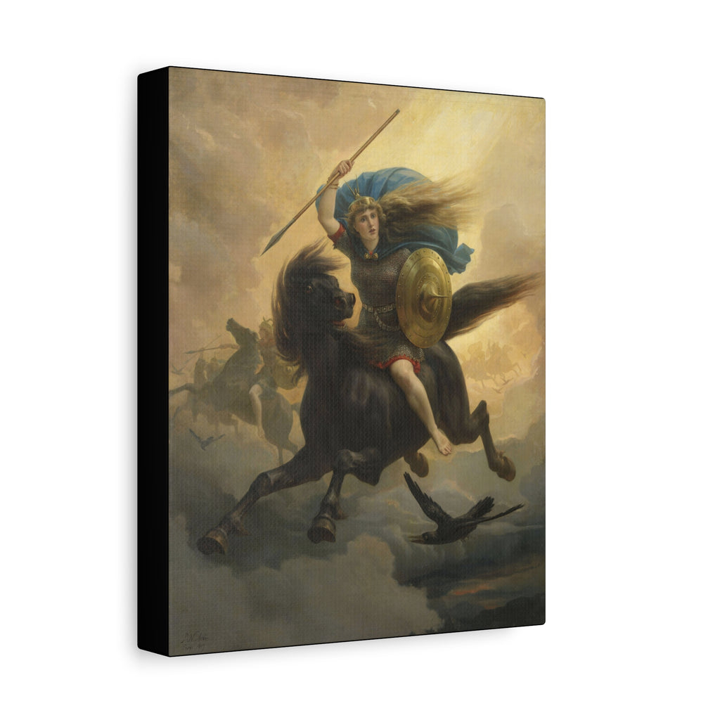 The Valkyrie Unframed Stretched Canvas Print | Peter Nicolai Arbo 1869 | Norse Mythology Wall Art