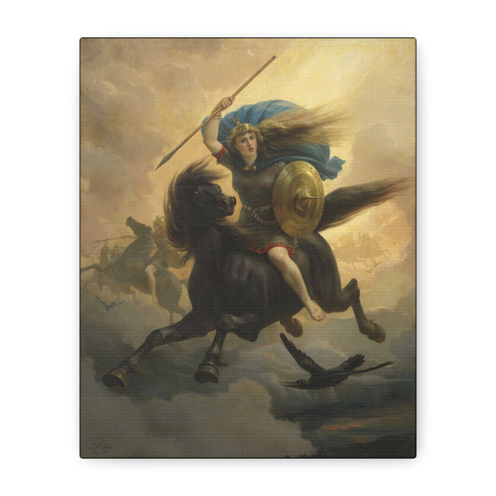 The Valkyrie Unframed Stretched Canvas Print | Peter Nicolai Arbo 1869 | Norse Mythology Wall Art