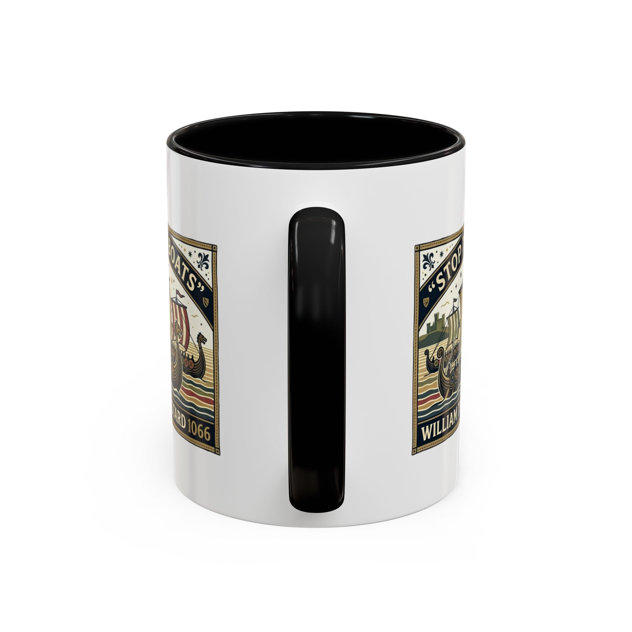 "Stop the Boats" Norman Protest Accent Coffee Mug — William the Bastard 1066 — 11oz