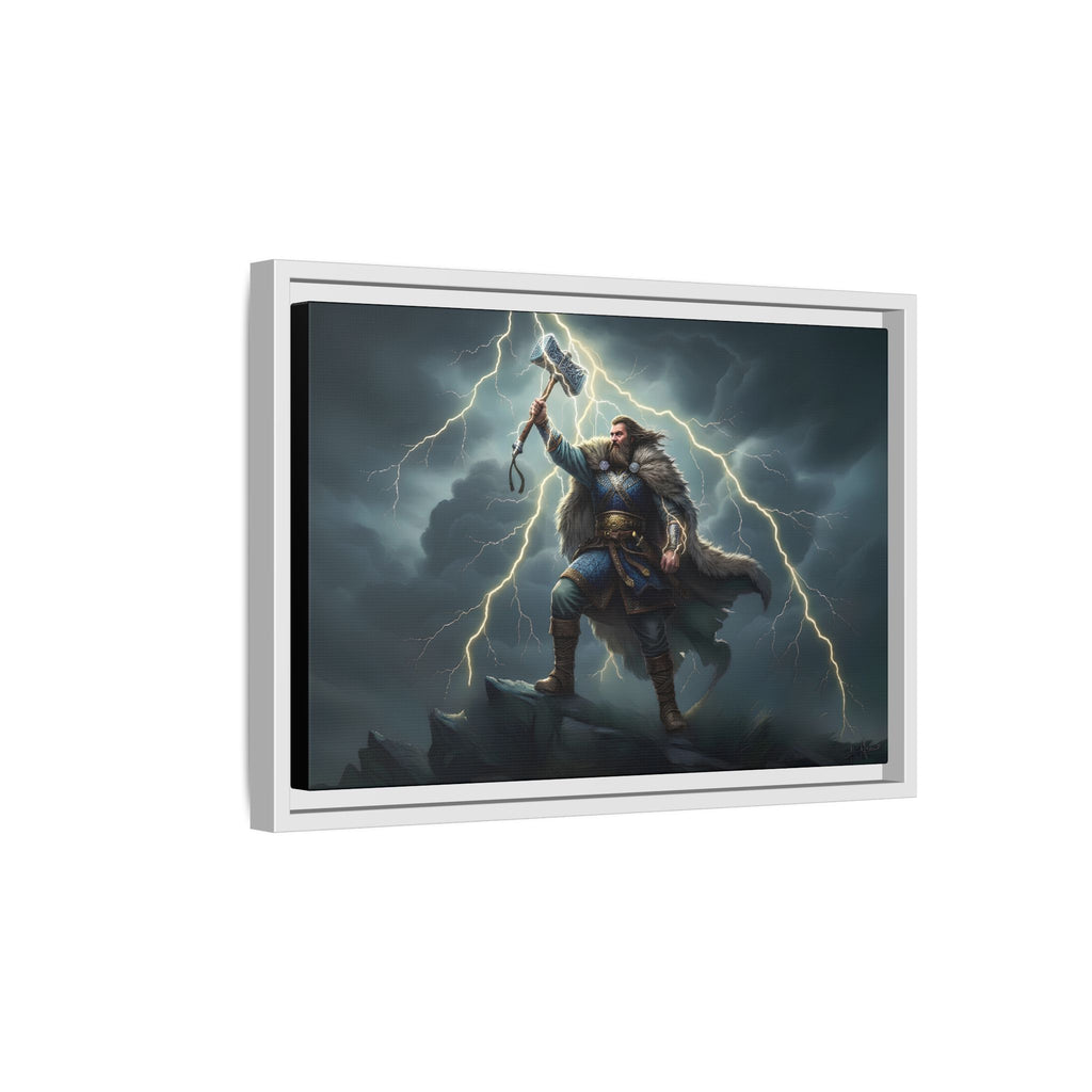 The Thunderer Framed Canvas Print — Thunor Anglo-Saxon God of Thunder | Heritage Wall Art