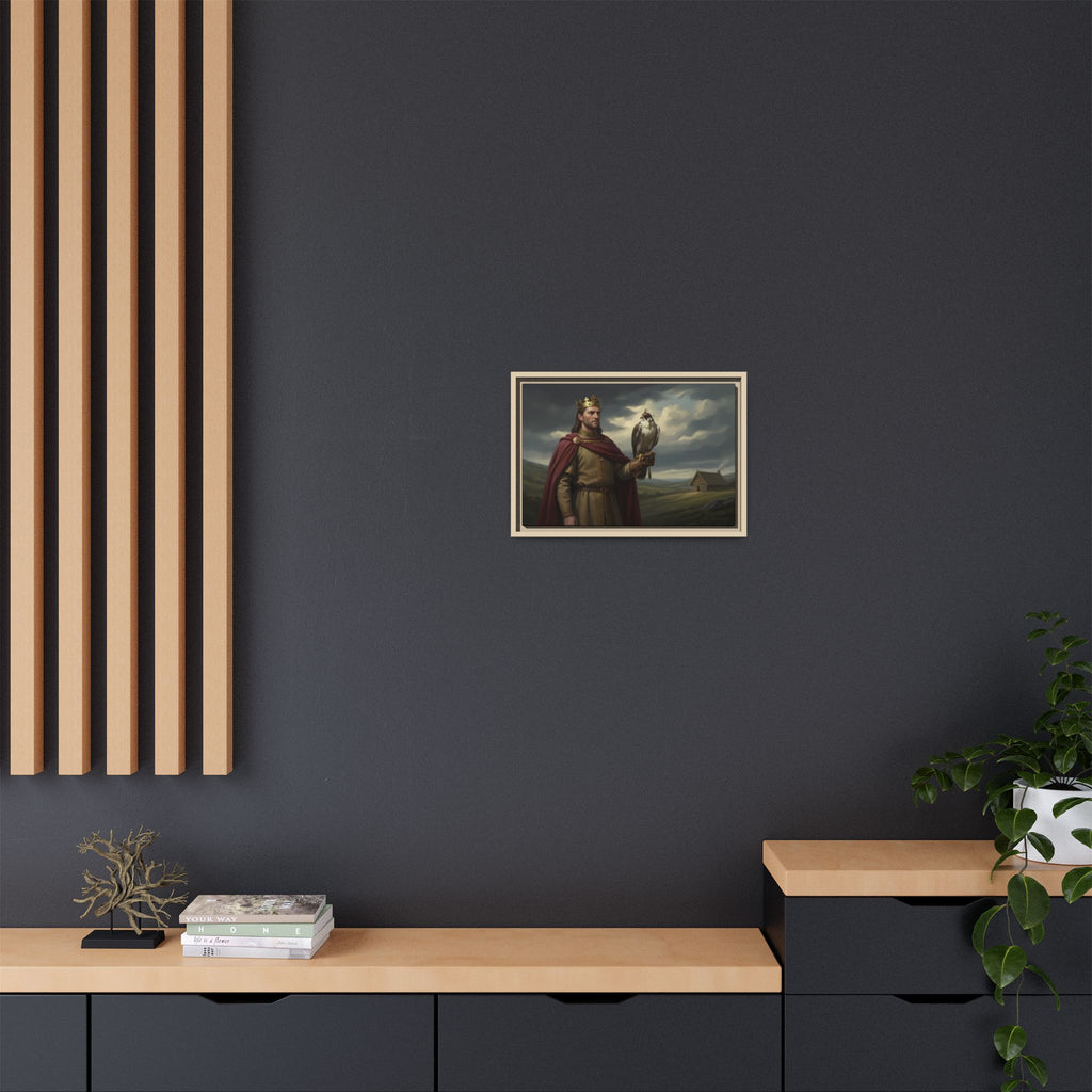King Harold II Framed Canvas Print — The Falcon King | Heritage Wall Art
