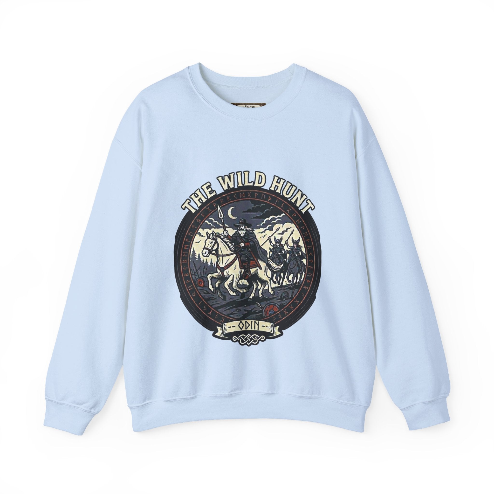 The Wild Hunt Unisex Sweatshirt – Odin on Sleipnir Norse Mythology Crewneck