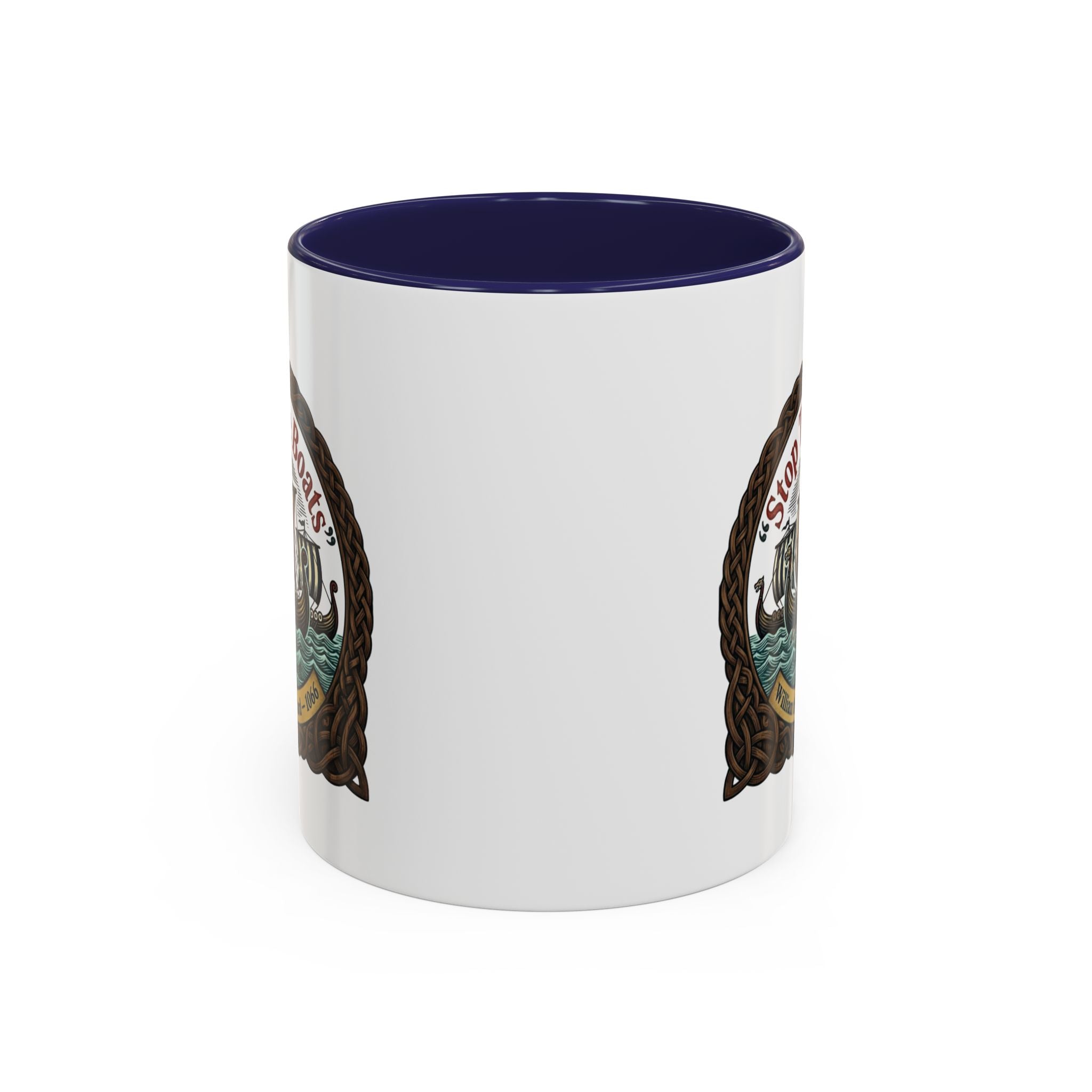 "Stop the Boats" Norman Protest Accent Coffee Mug — William the Bastard 1066 — 11oz