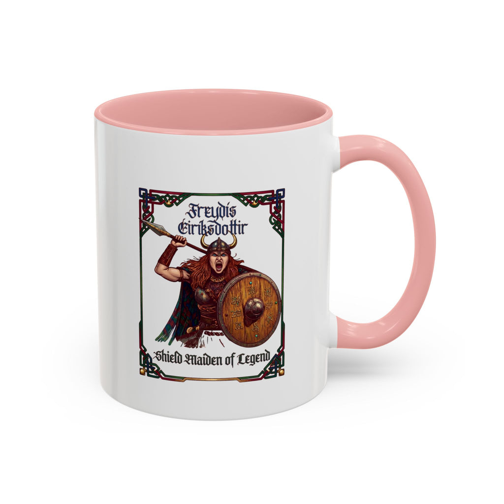 Freydís Eiríksdóttir — Shield Maiden 11oz Accent Mug | Viking Norse History Gift