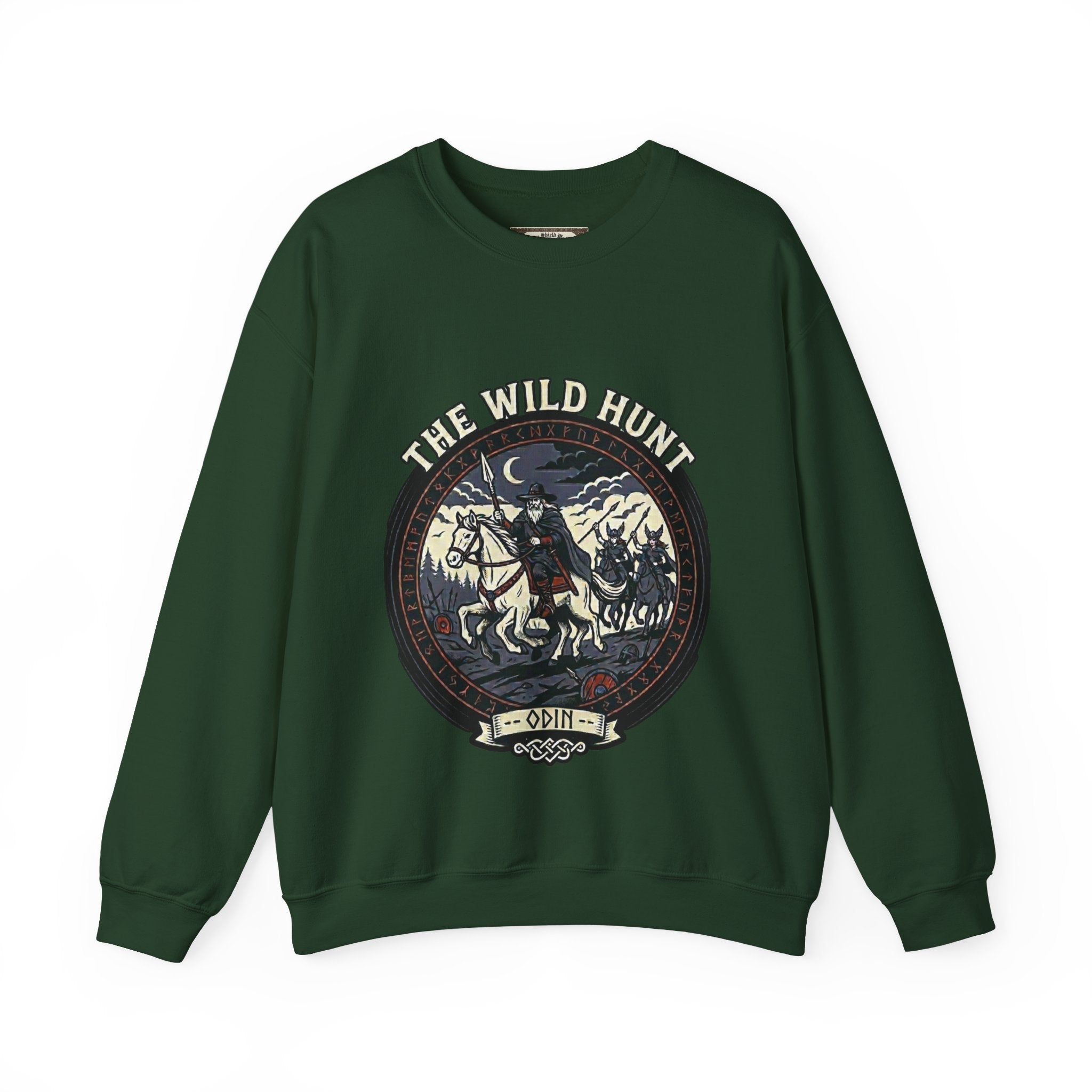 The Wild Hunt Unisex Sweatshirt – Odin on Sleipnir Norse Mythology Crewneck