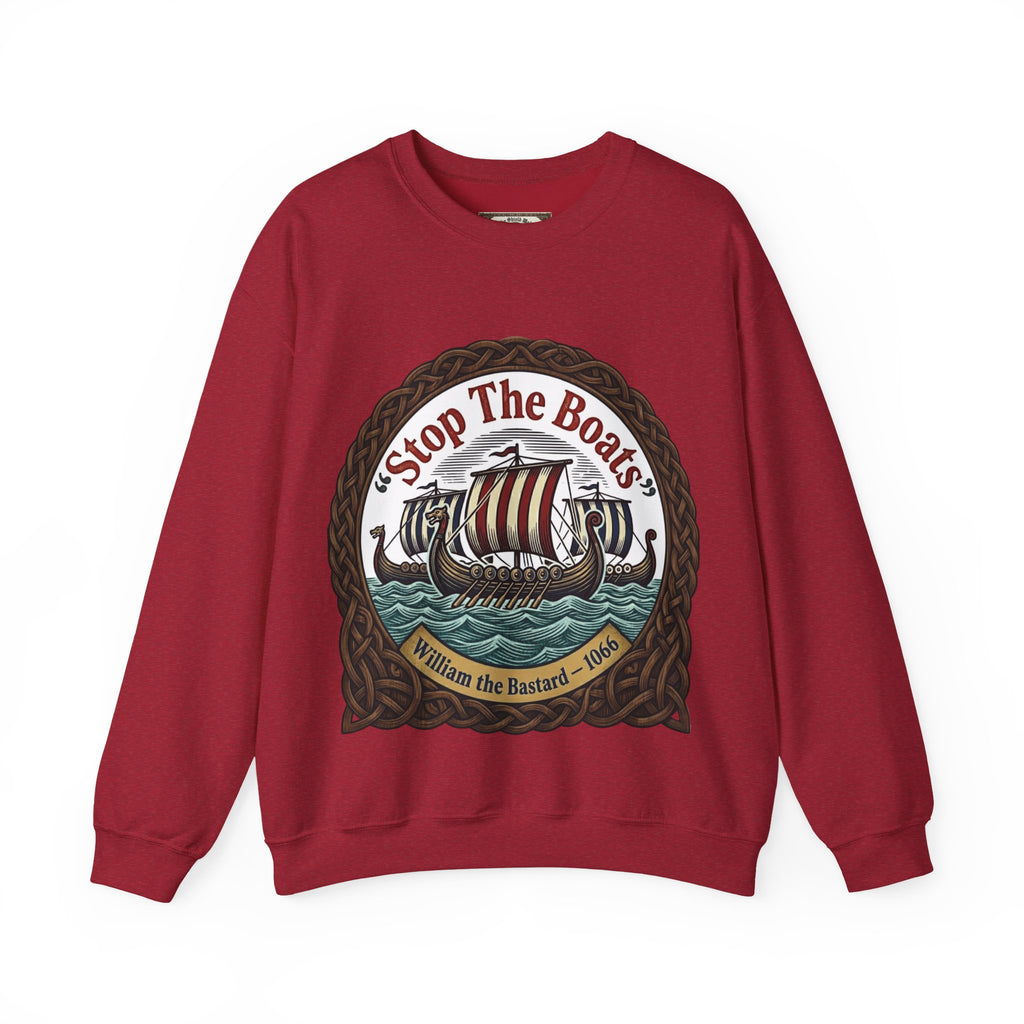 Stop the Boats William the Conqueror Crewneck Sweatshirt | Unisex Adults | Norman Yoke 1066