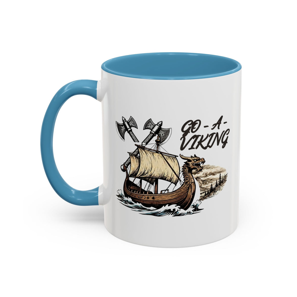 Go A Viking Longship Mug — Norse Heritage Accent Ceramic Coffee Mug 11oz | Heritage Clothing