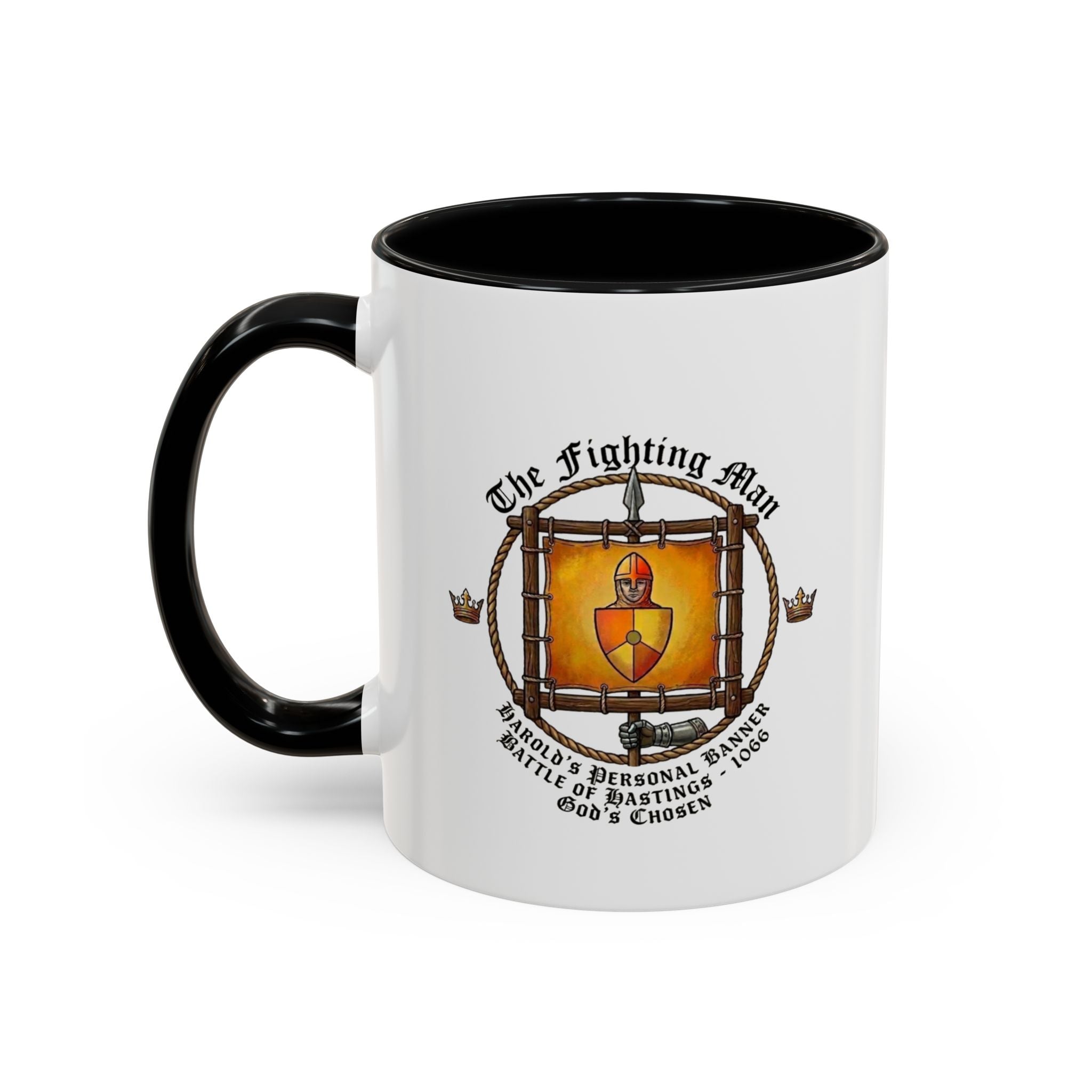 King Harold 'God's Chosen' Fighting Man Banner Coffee Mug | 1066 Battle of Hastings – 11oz