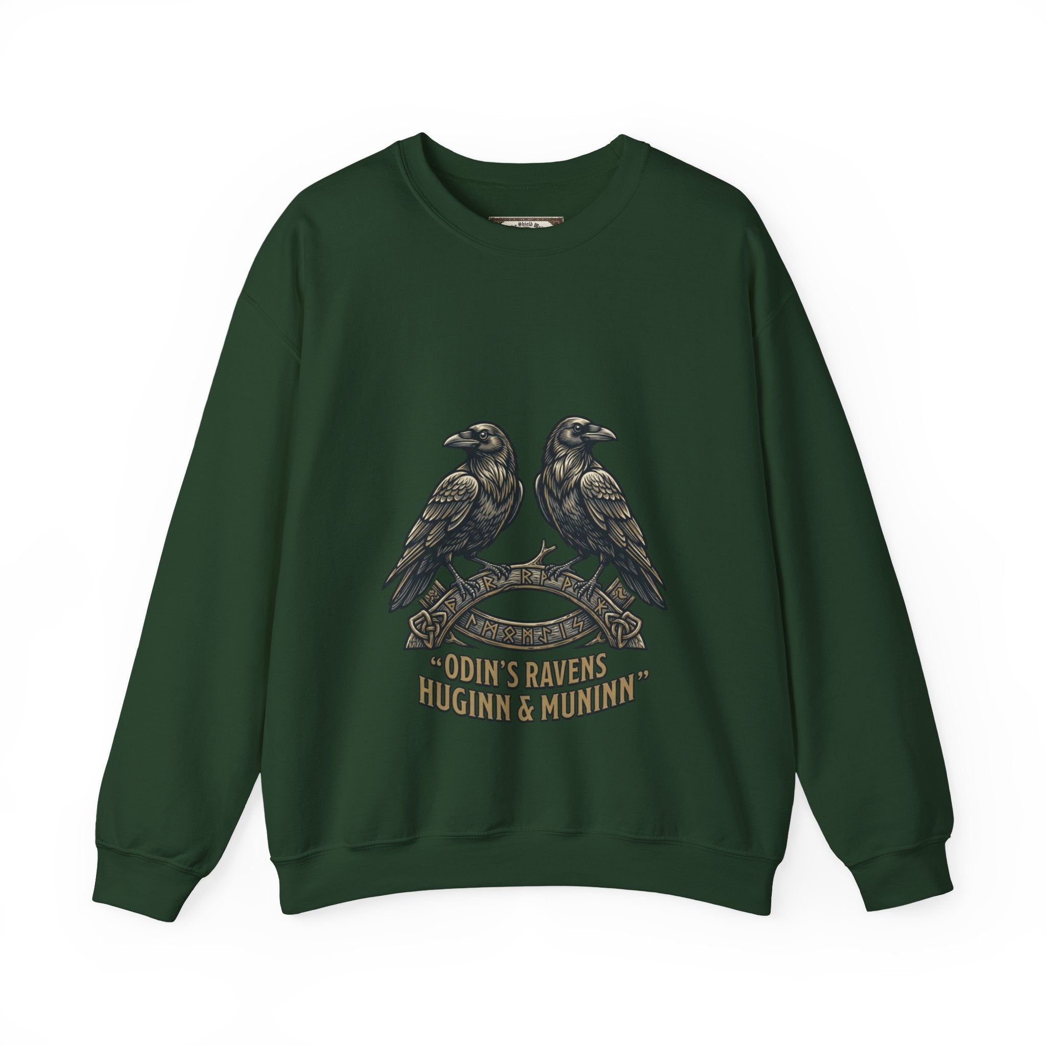 Odin's Ravens Huginn & Muninn Unisex Crewneck Sweatshirt — Norse Mythology Gift