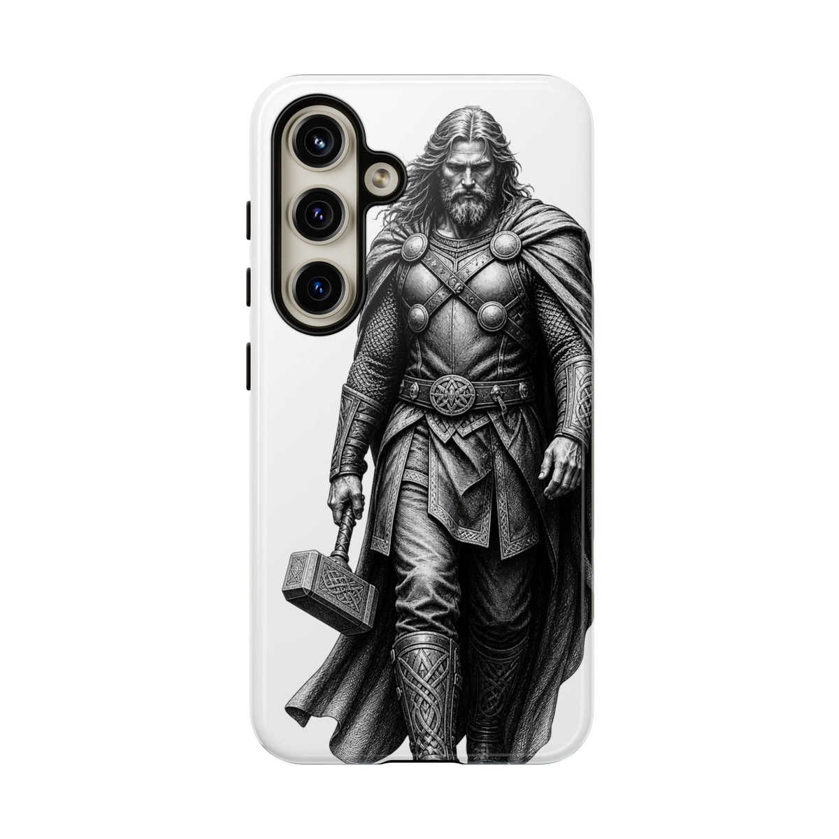 Thor & Thunor Phone Case — Norse Hammer Mjölnir Warrior Illustration | Heritage Clothing