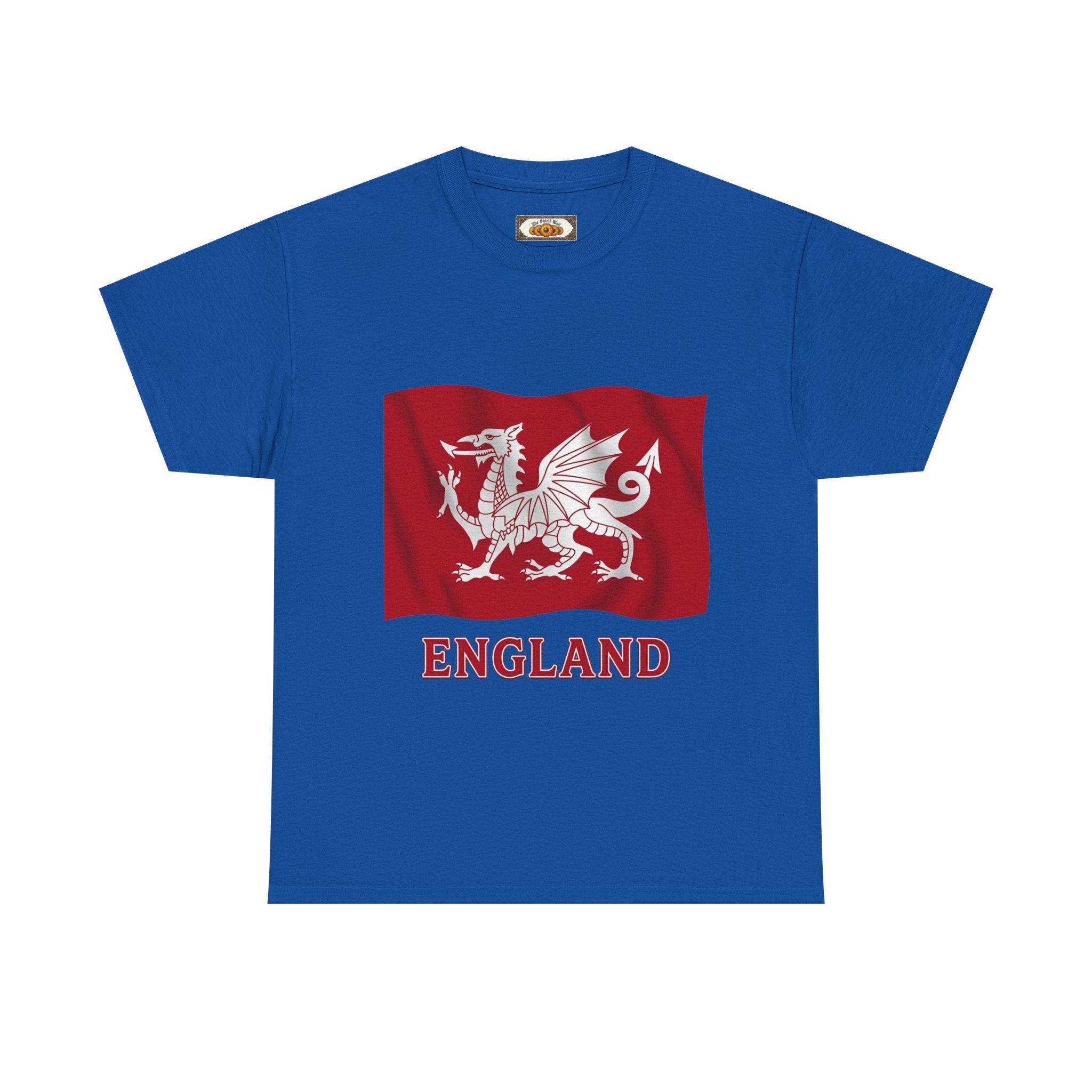 Anglo-Saxon White Dragon Flag T-Shirt | Unisex Historical Cotton Tee