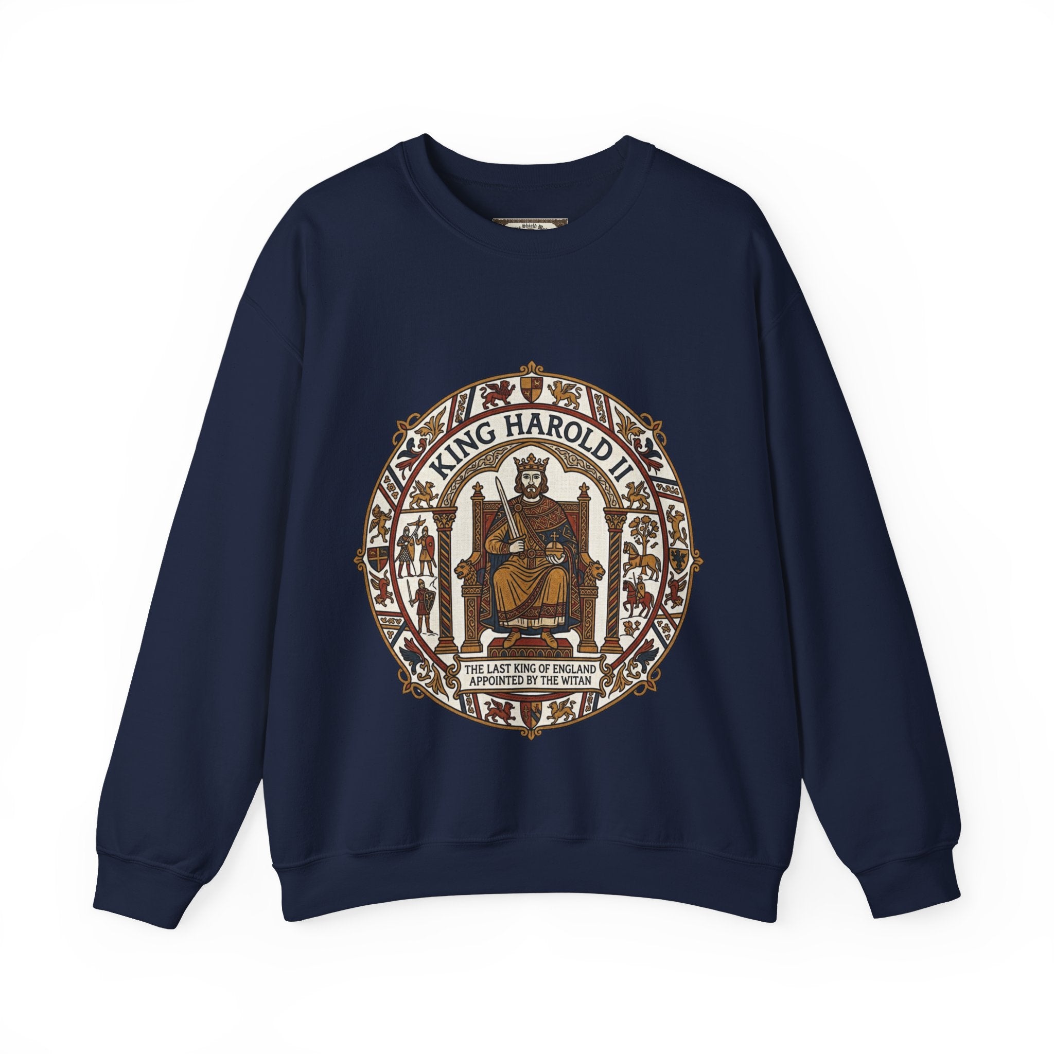 King Harold II Unisex Crewneck Sweatshirt – Medieval Anglo-Saxon Heritage Design