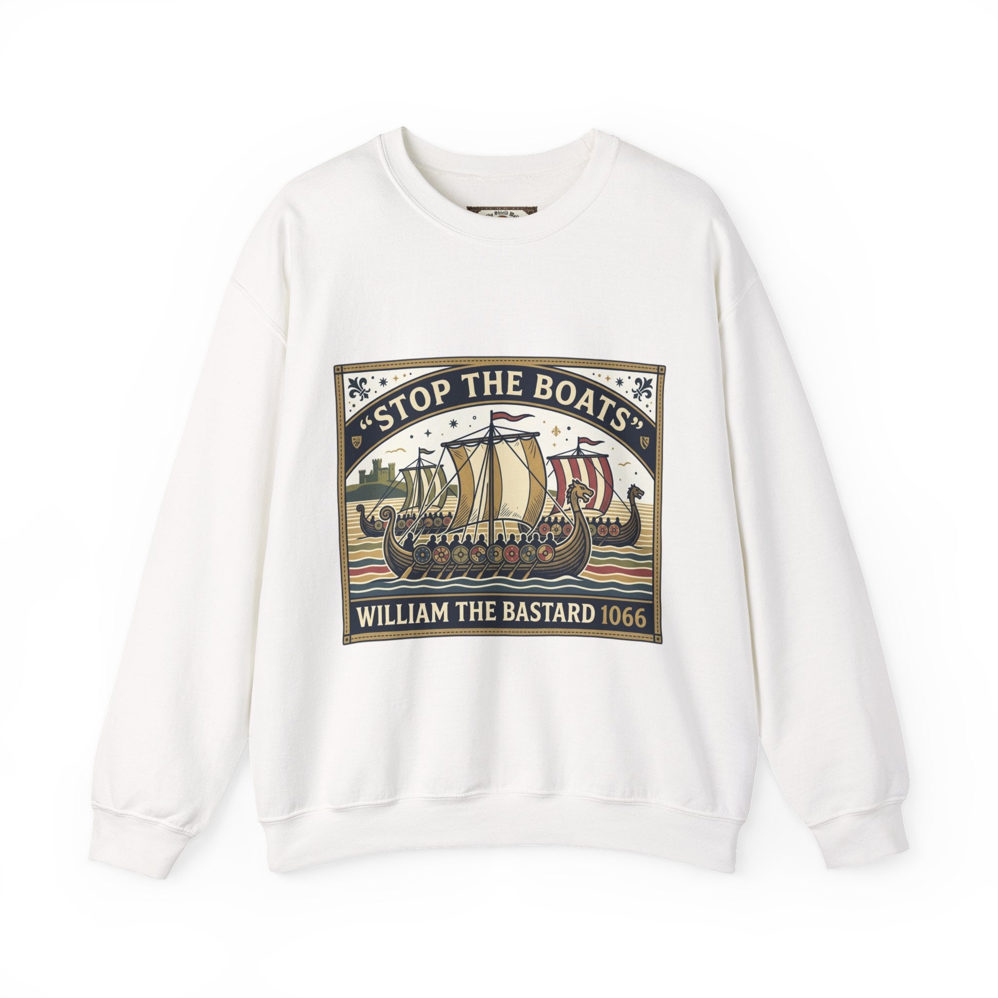 Stop the Boats — The Norman Conquest 1066 Crewneck Sweatshirt
