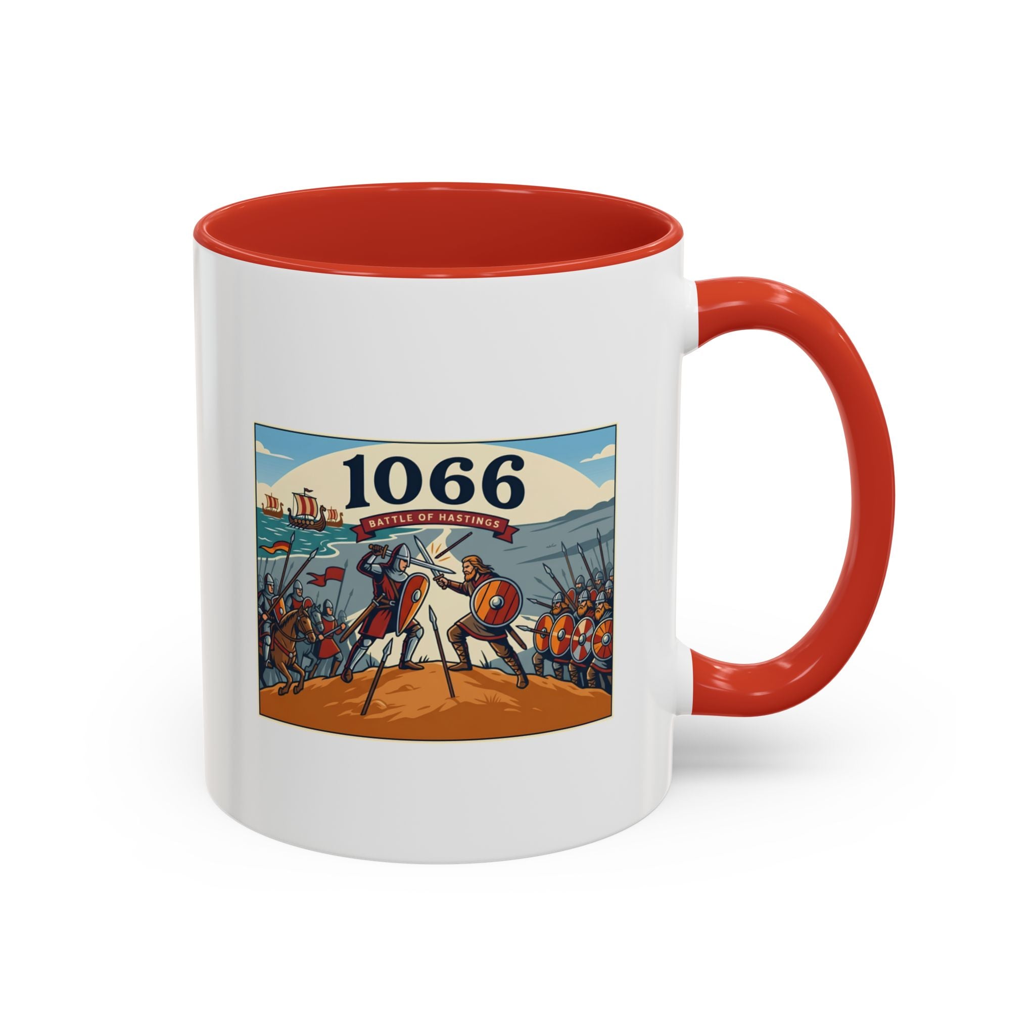 1066 Battle Coffee Mug — Medieval Norman Conquest Design — End of an Era — 11oz