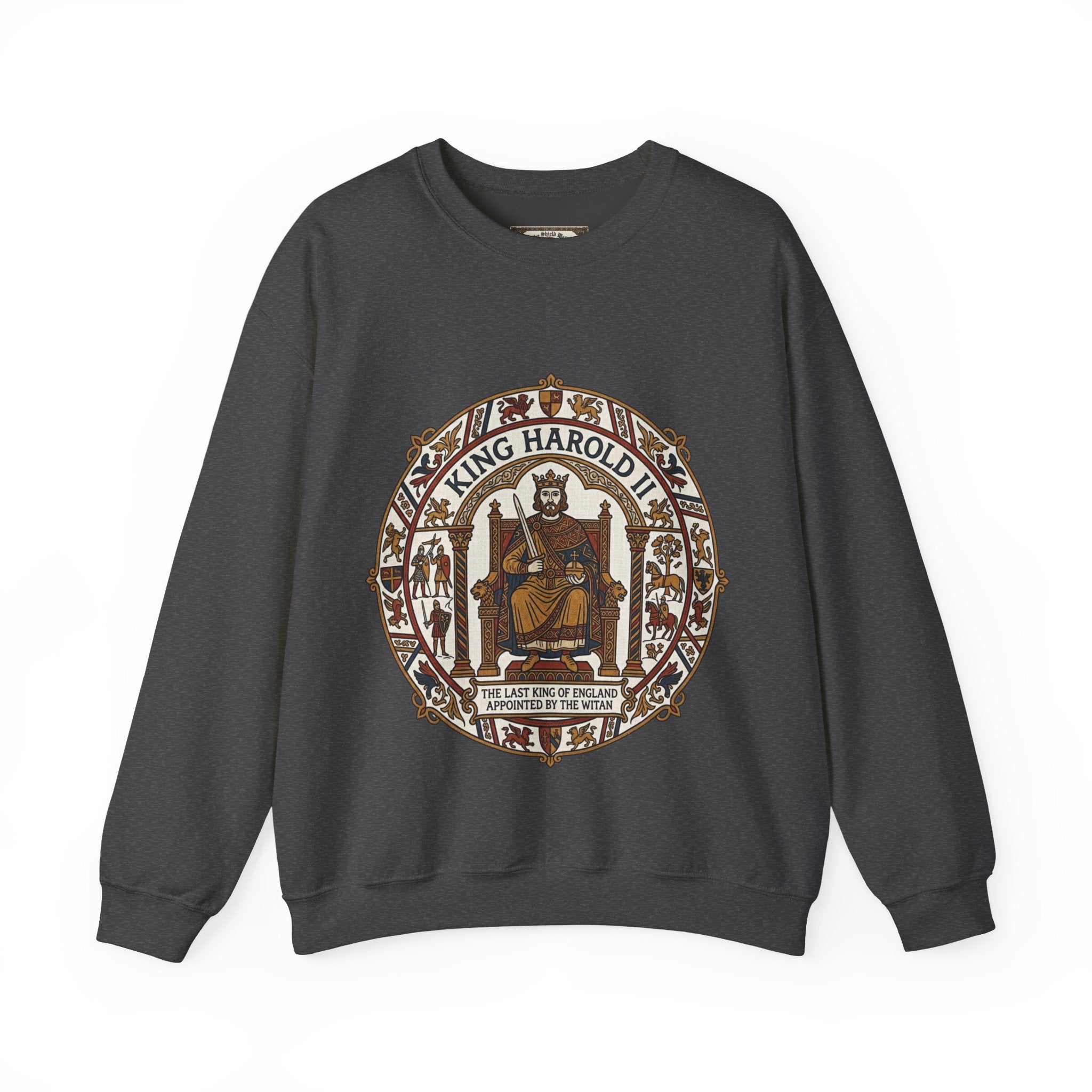 King Harold II Unisex Crewneck Sweatshirt – Medieval Anglo-Saxon Heritage Design