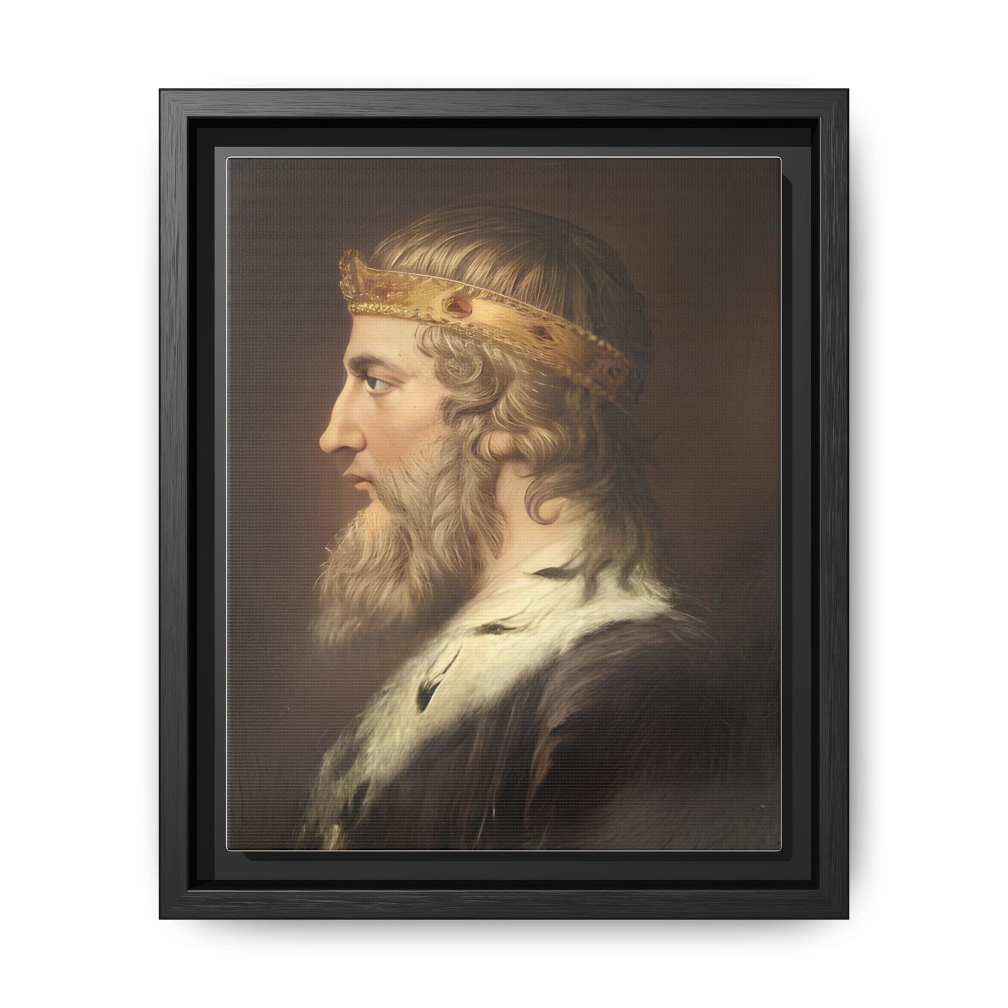 Alfred the Great Framed Canvas Print | 8×10" Matte Portrait Wall Art